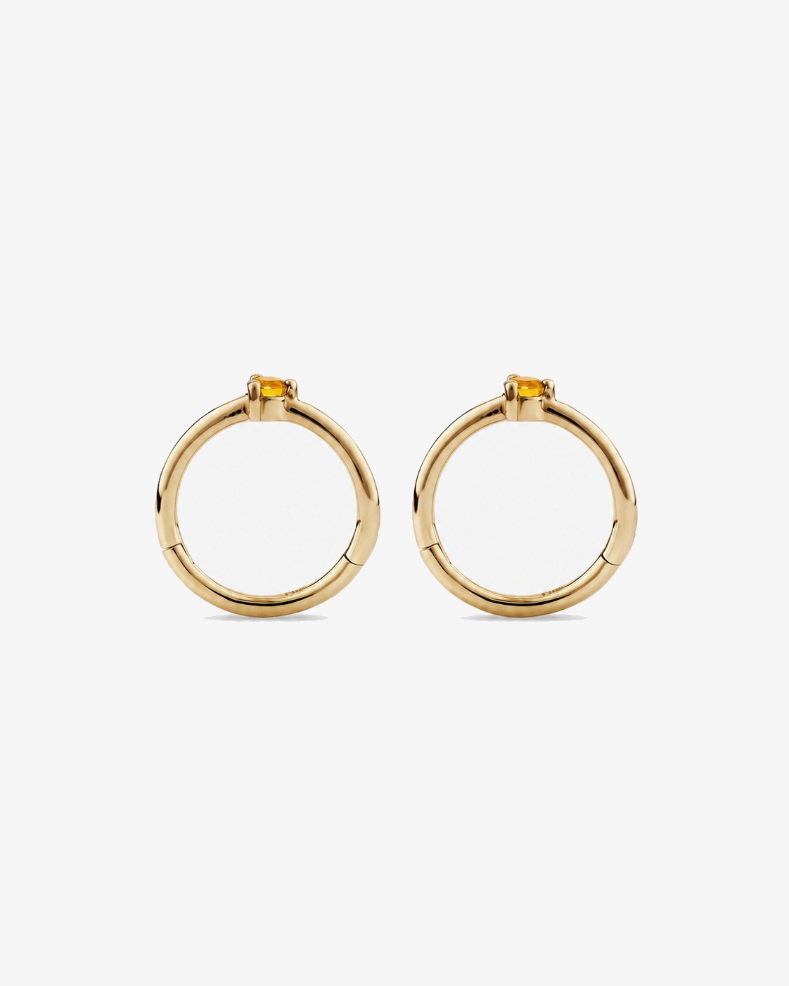 10mm Citrine Accent Sleepers in 10kt Yellow Gold