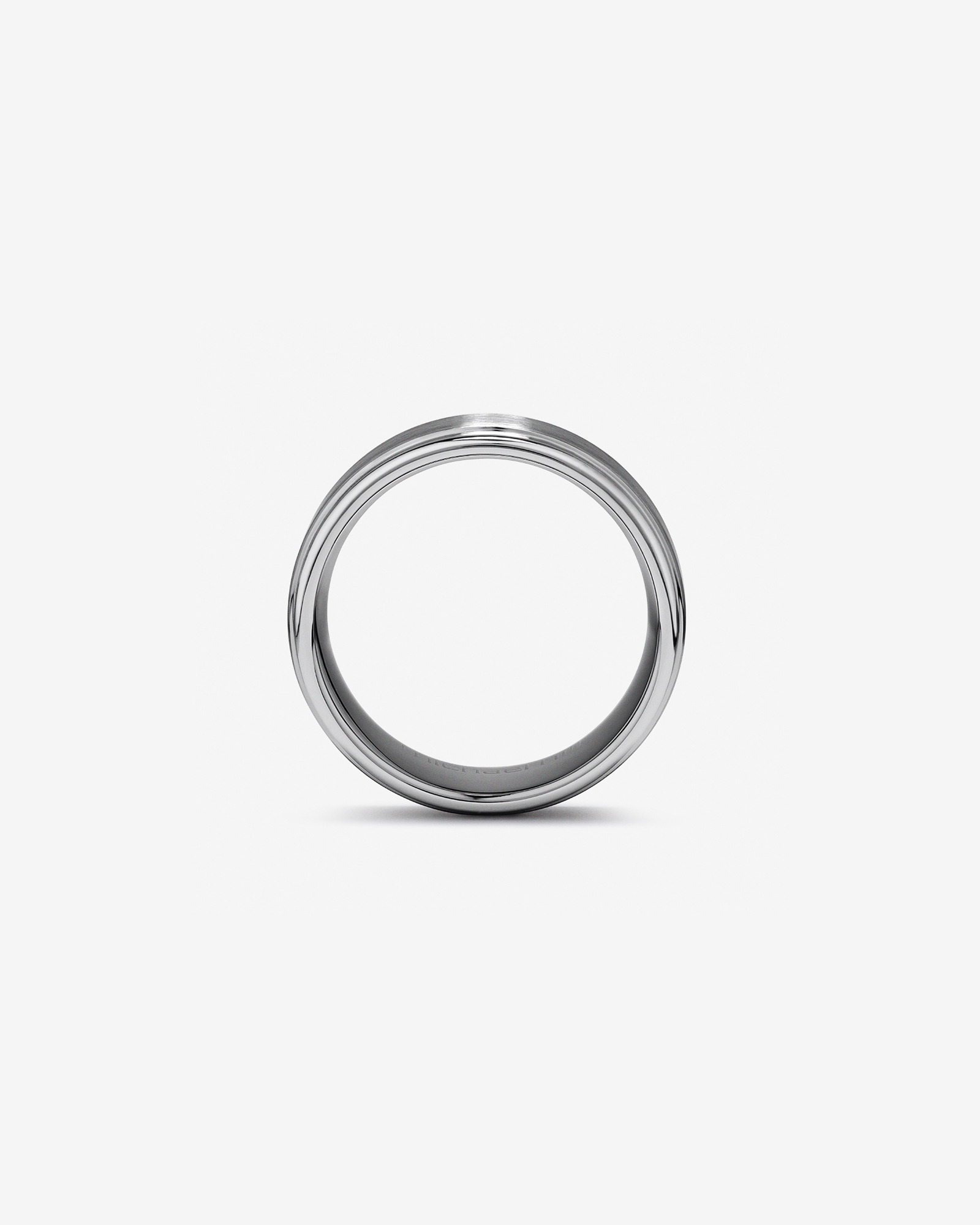 Bague en tungstène de saphir gris pour homme