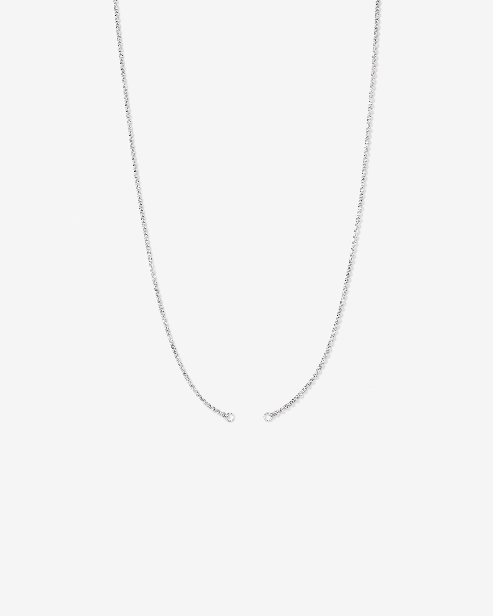 60cm (24") Fine Belcher Open Pendant Chain in Sterling Silver