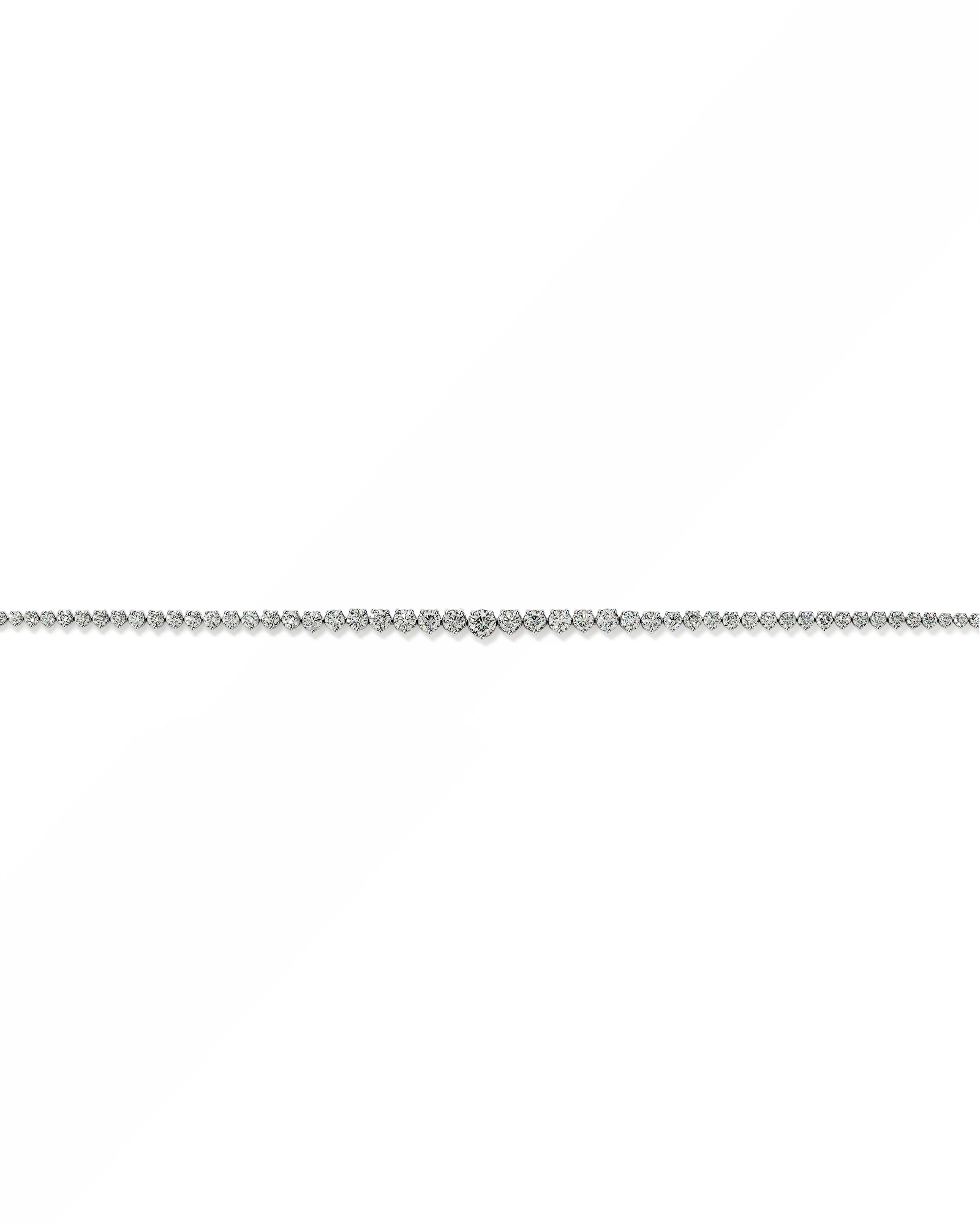 10.00 Carat TW Graduated Diamond Riviera Tennis Necklace in 18kt White Gold