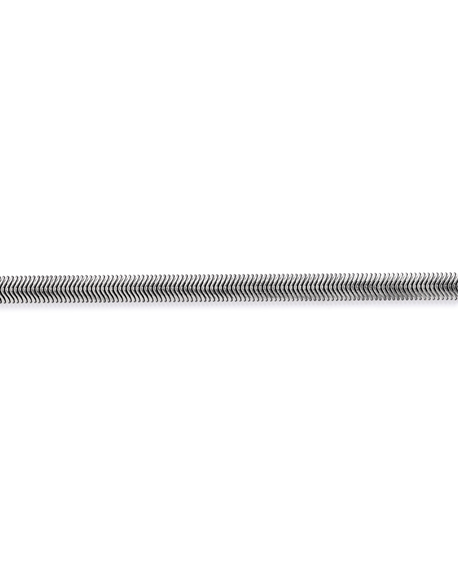 21cm (8") 6.4mm Width Snake Chain Bracelet in Oxidised Sterling Silver