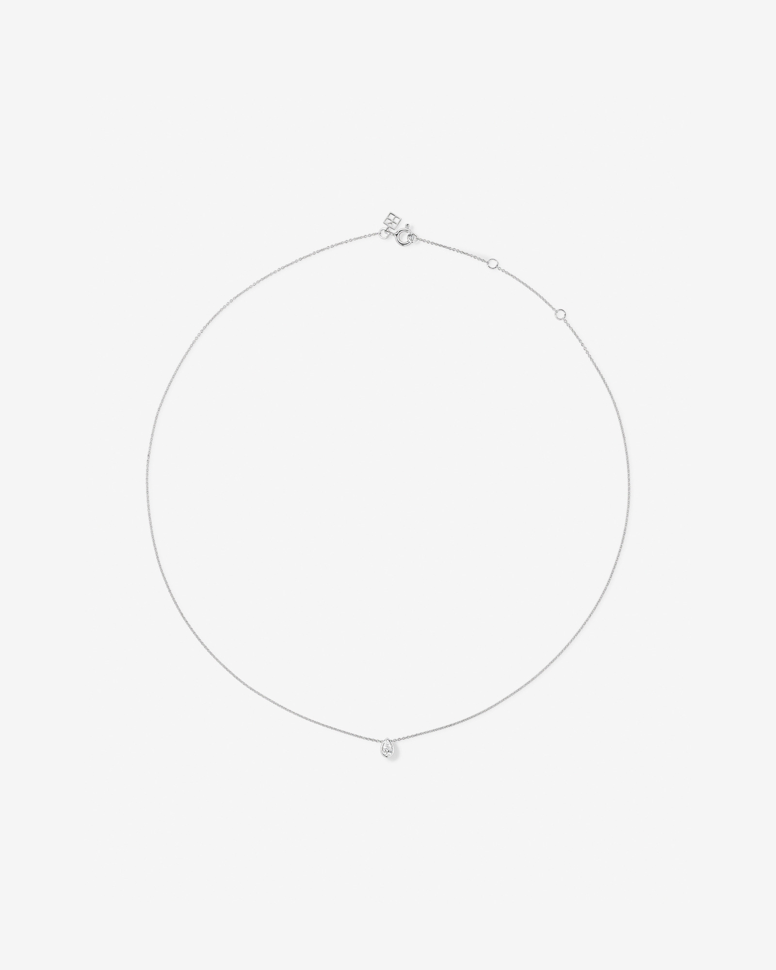 0.25 Carat TW Laboratory-Grown Diamond Bezel Box Set Pendant in Sterling Silver