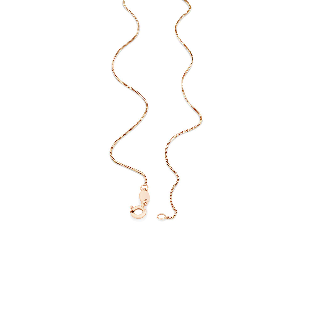 45cm (18") Box Chain in 10kt Rose Gold