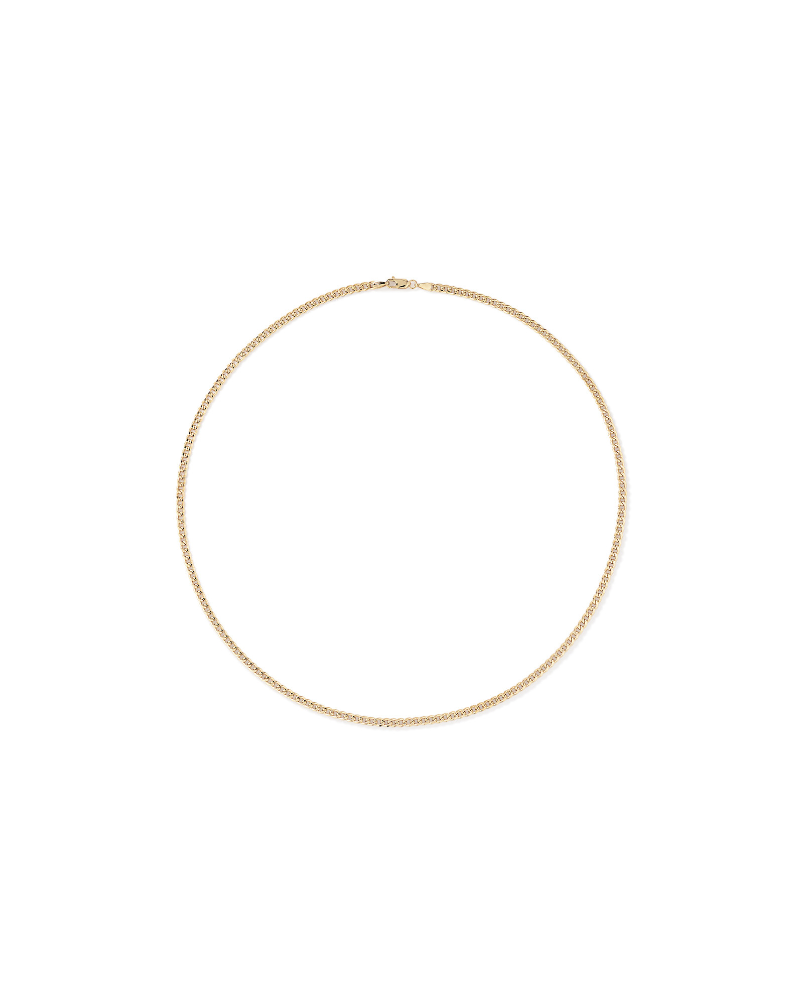 Chaîne Miami Semi-Solide en Or Jaune 10 ct, 45 cm (17 po), 2,8 mm de Largeur