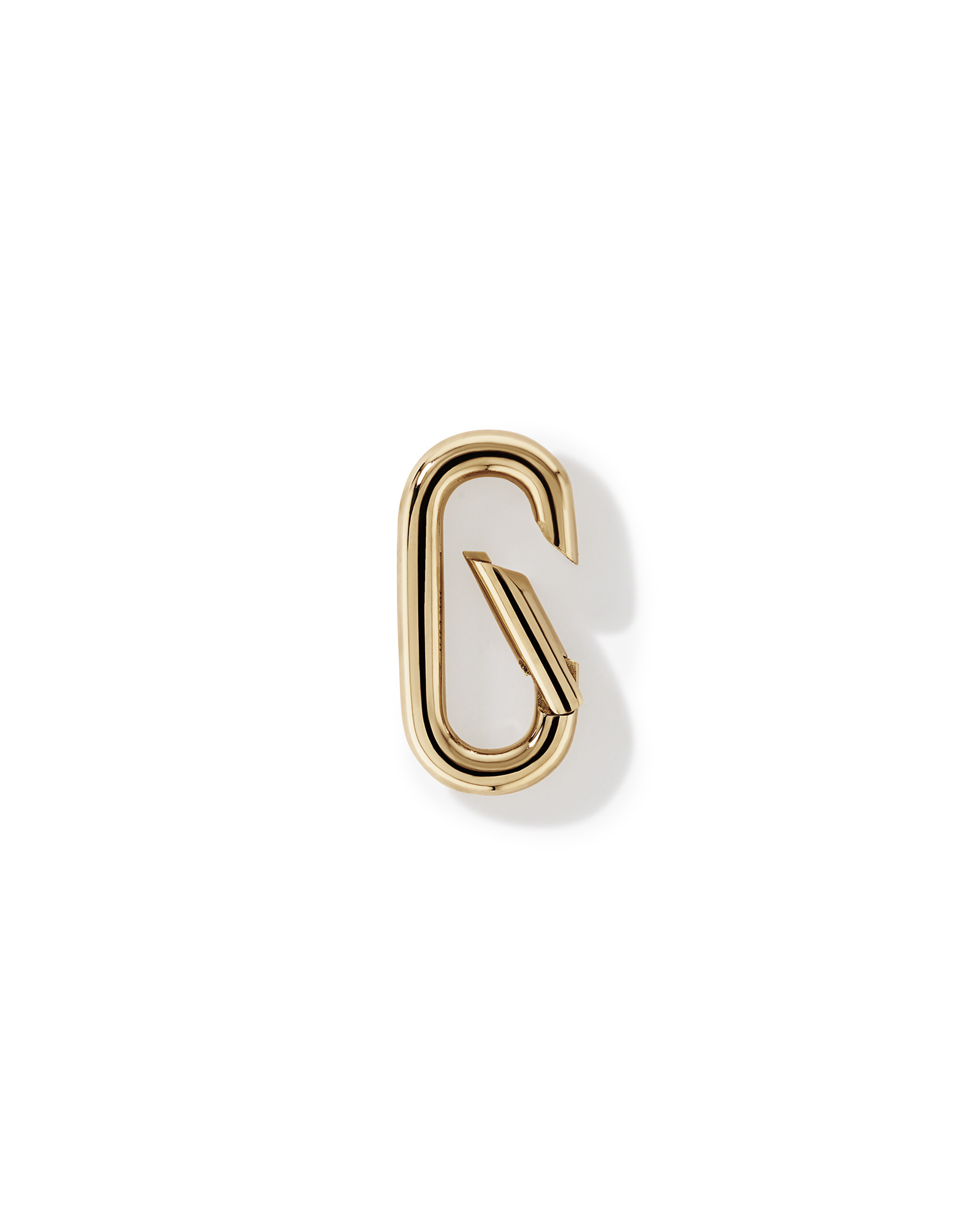 Polished Paperclip Pendant Connector in 10k Yellow Gold