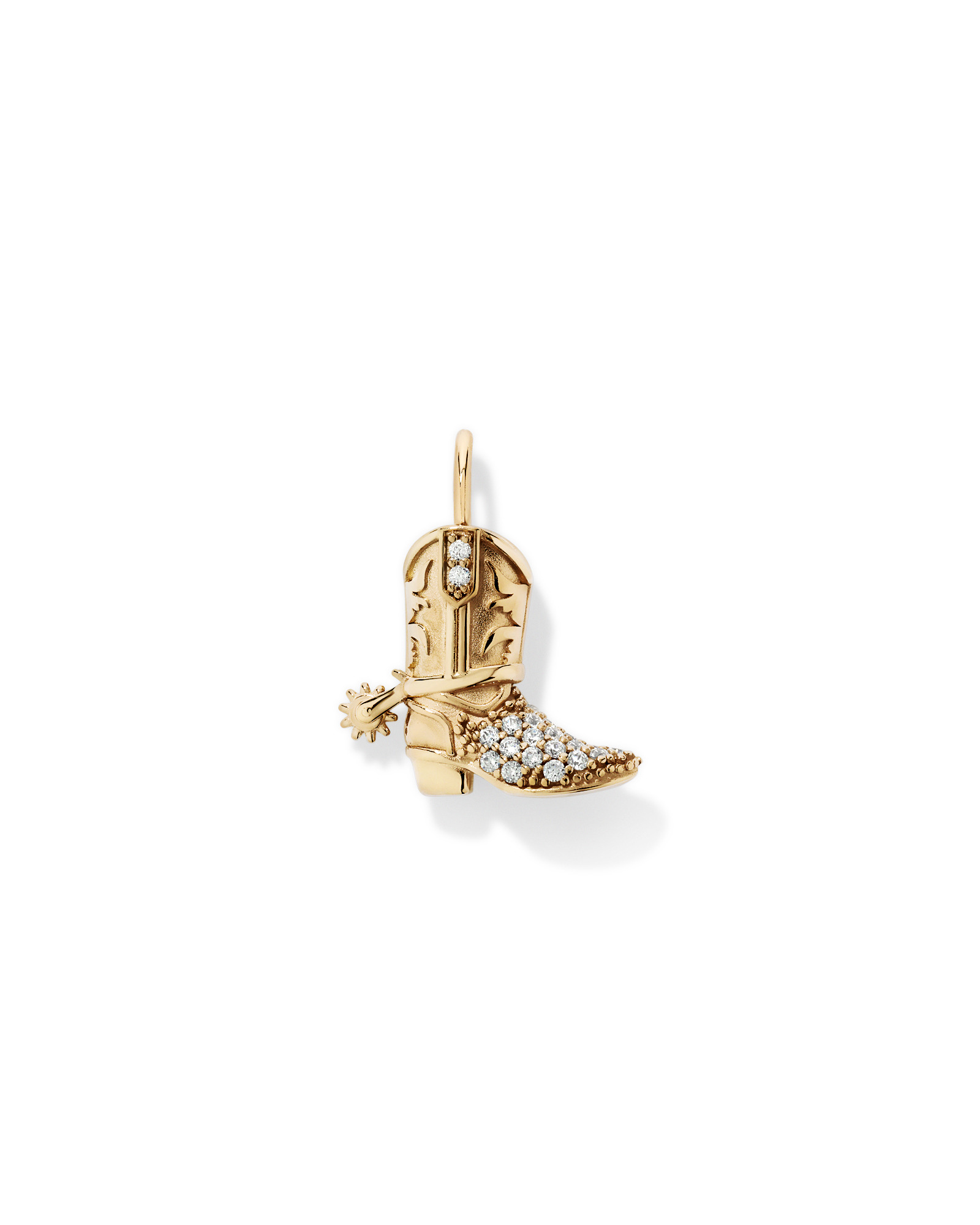 Cowboy Boot Pendant in 18kt Vermeil with Cubic Zirconia