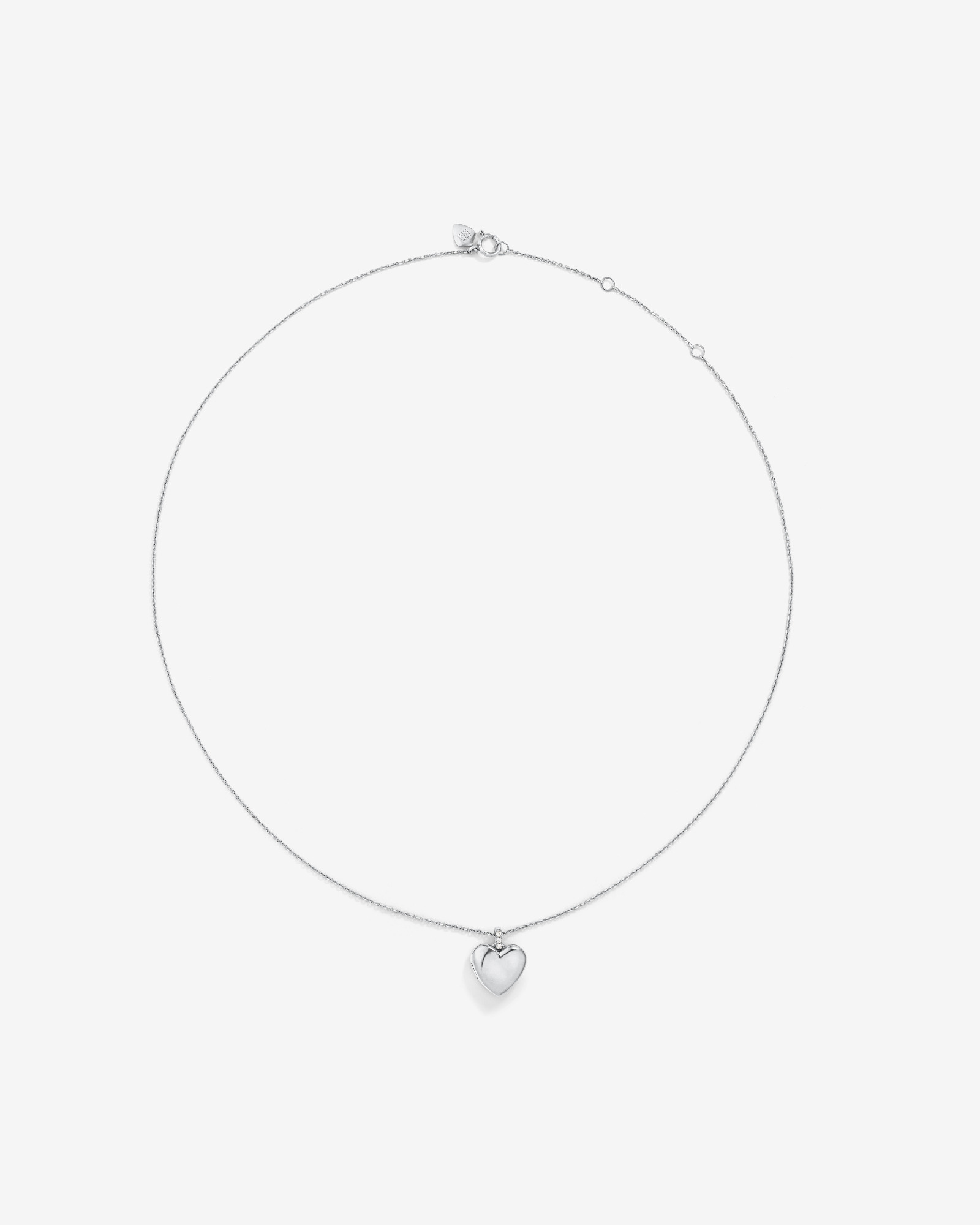 Médaillon Cœur avec Accent de Diamant en Argent Sterling