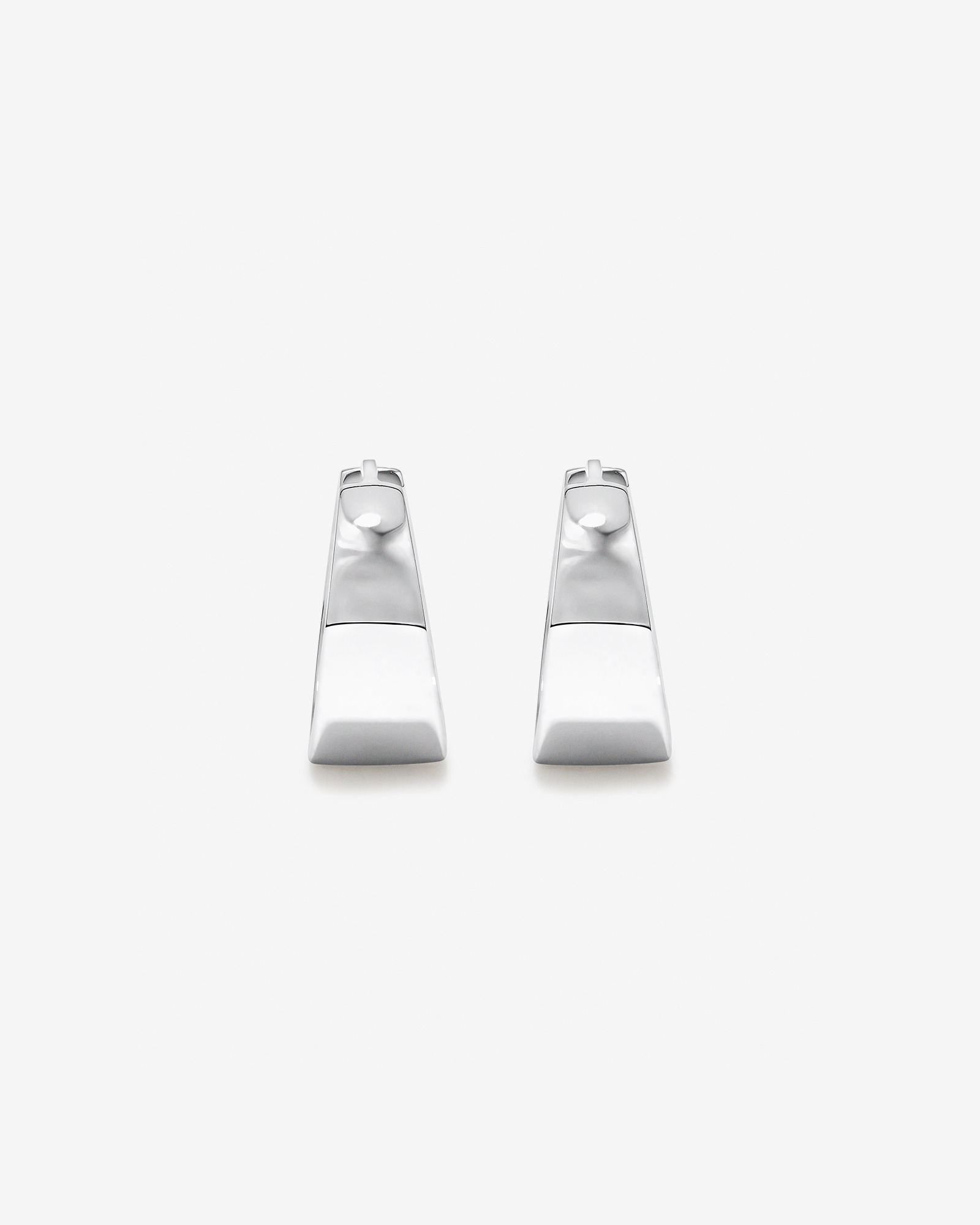 Tapered Huggie Earrings in Sterling Silver