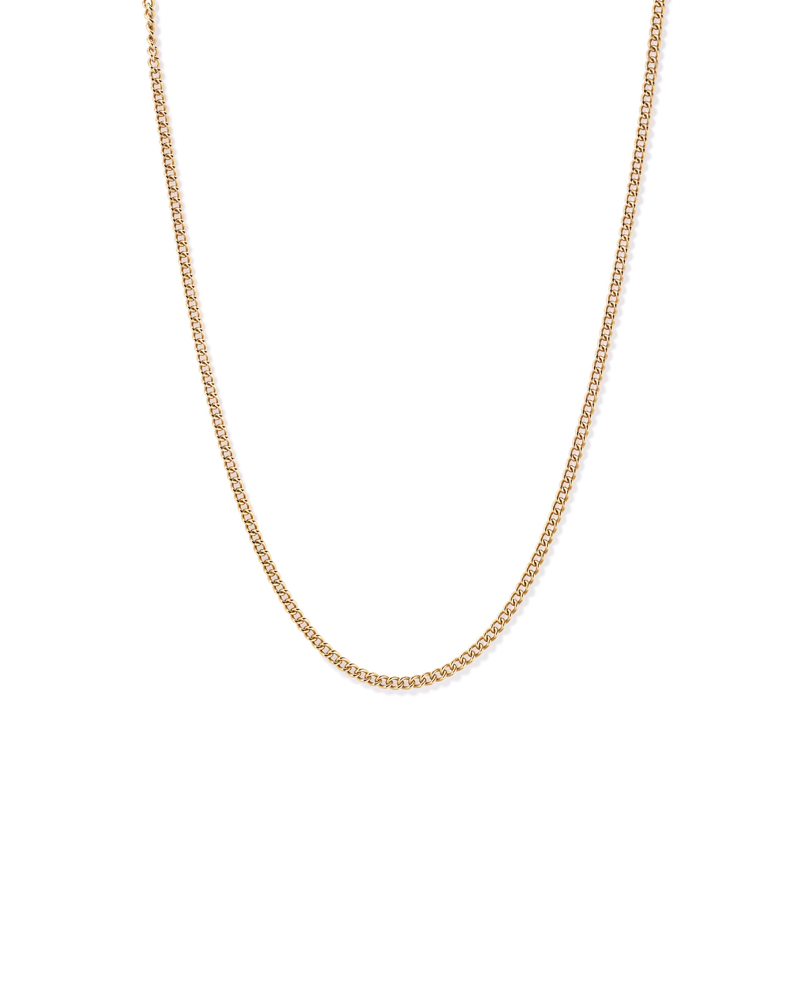 50cm (20") Round Curb Chain in 18kt Vermeil