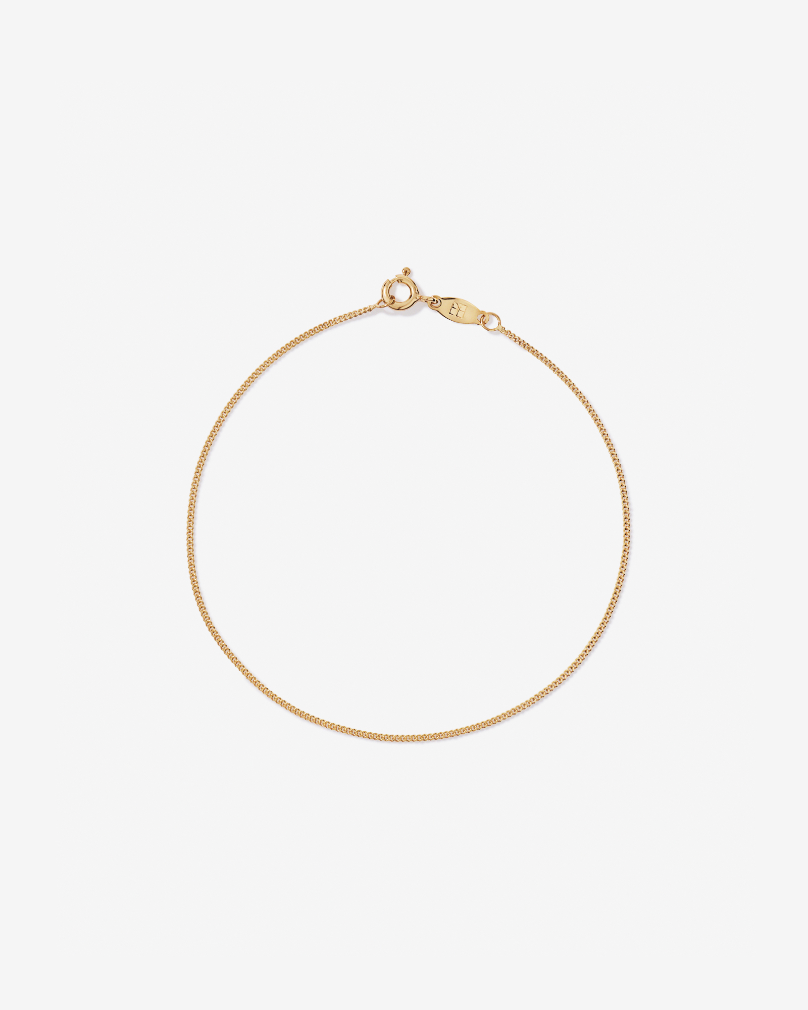 23cm (17") 1.05mm Width Solid Diamond Cut Curb Bracelet in 10kt Yellow Gold