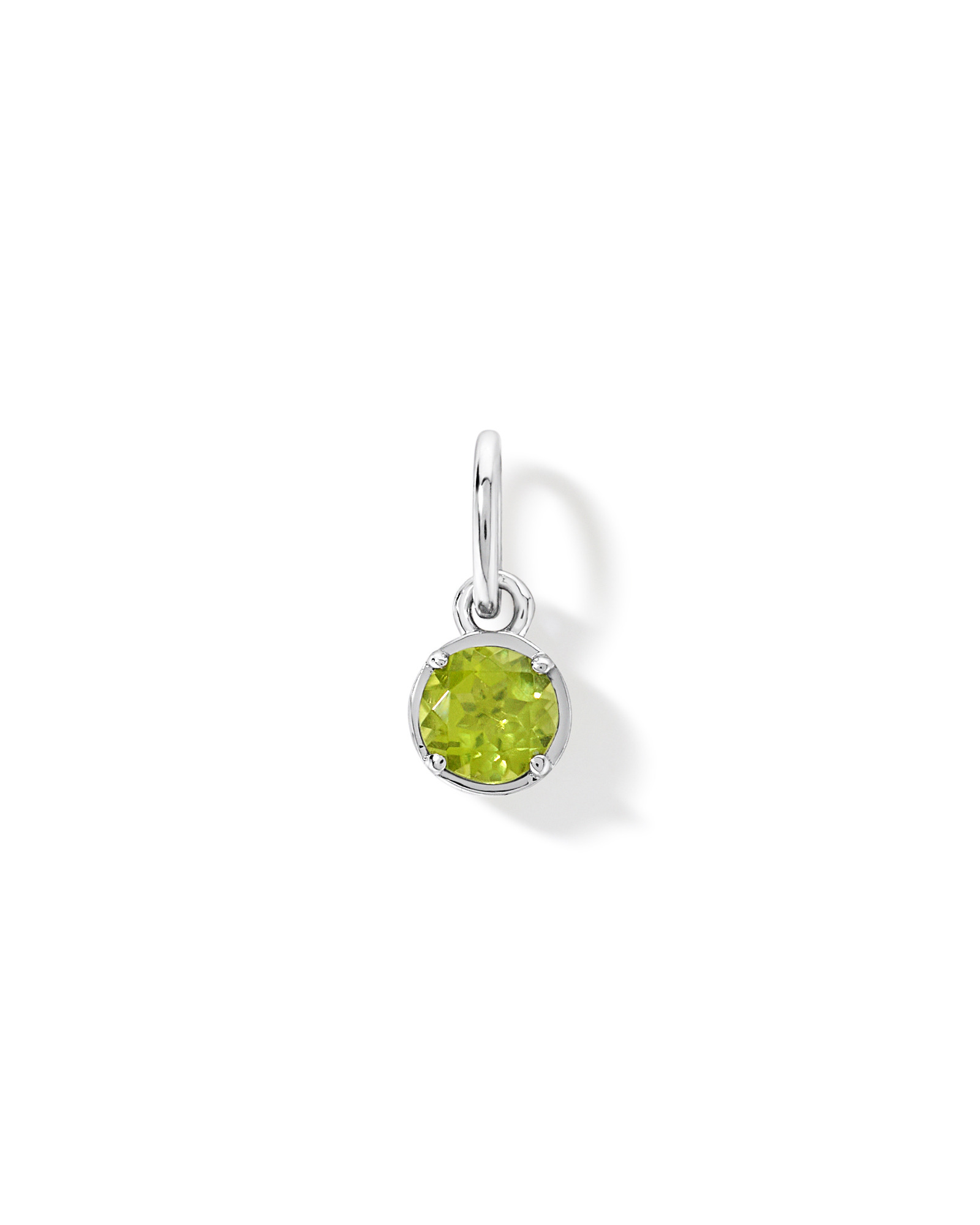 Pendentif rond en péridot en argent sterling