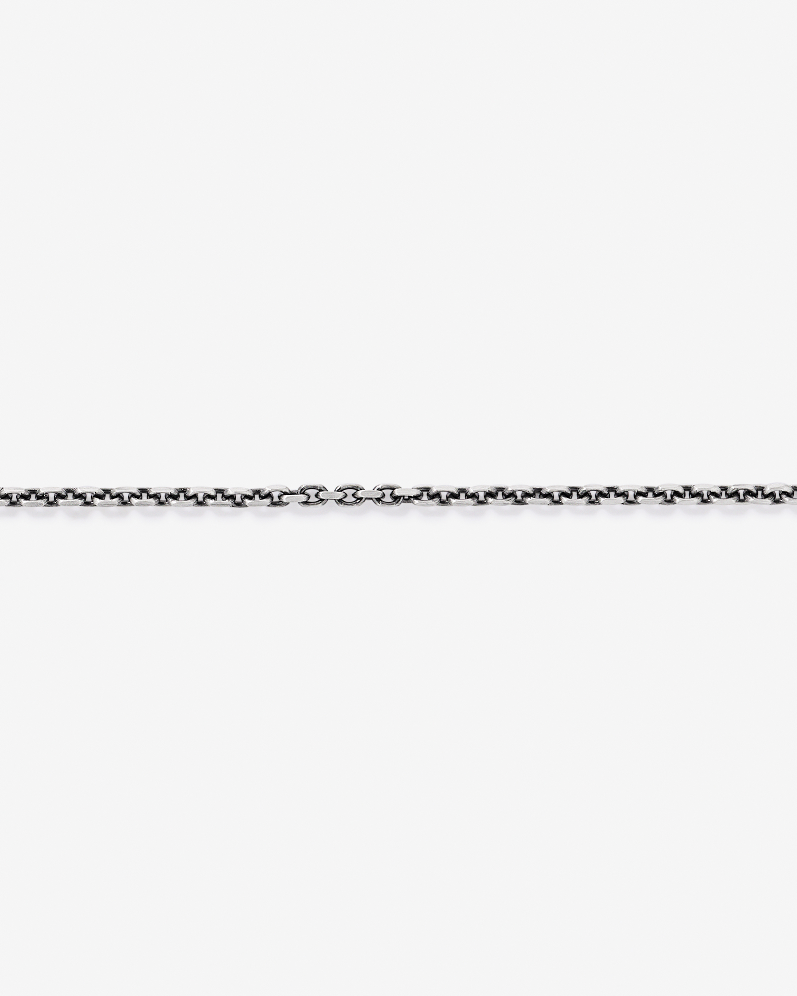Bracelet Forzatina oxydé en argent sterling, largeur 0,8 mm, longueur 21 cm (8 po)