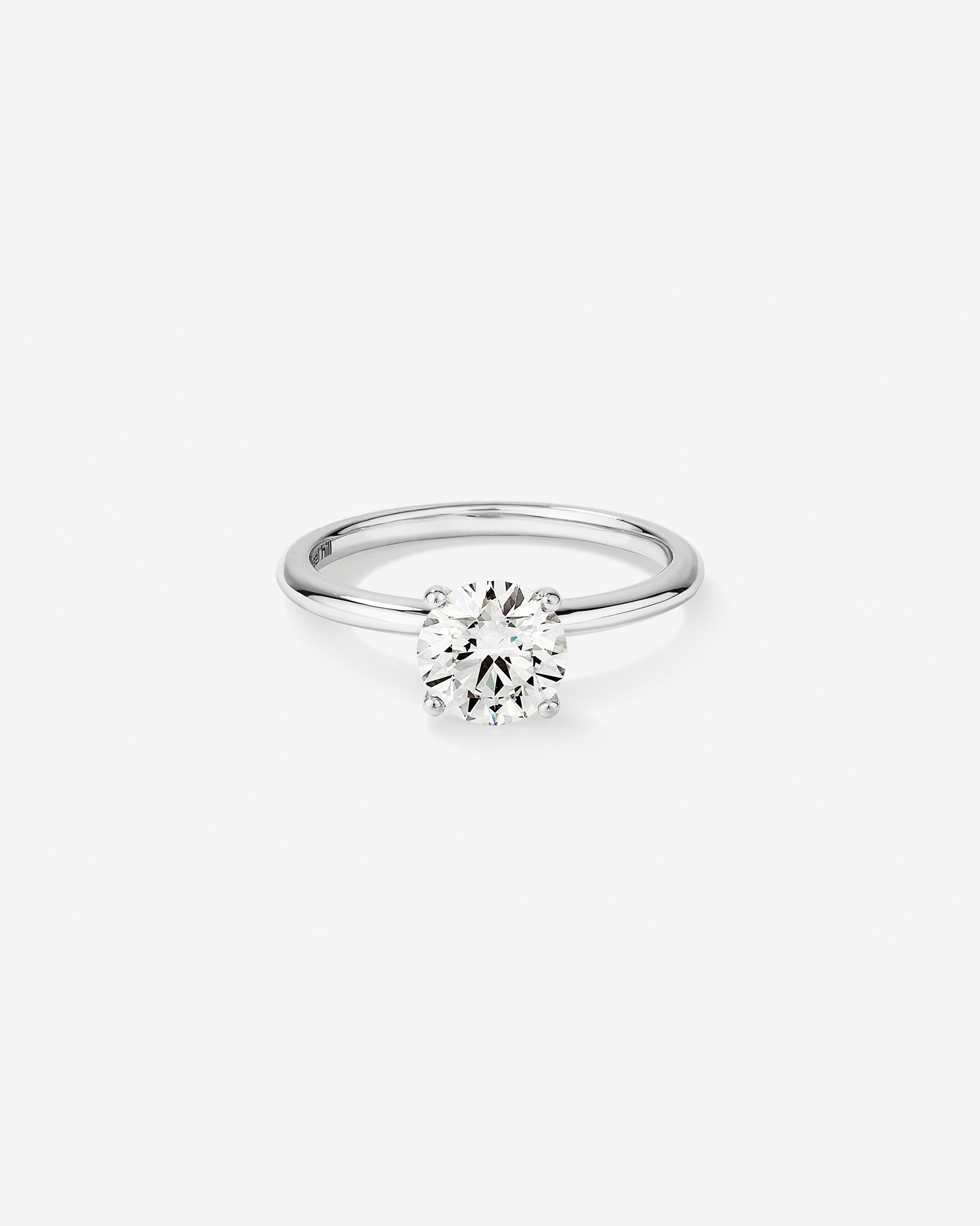 Bague en or blanc 14 K avec diamant créé en laboratoire totalisant 1,25 ct