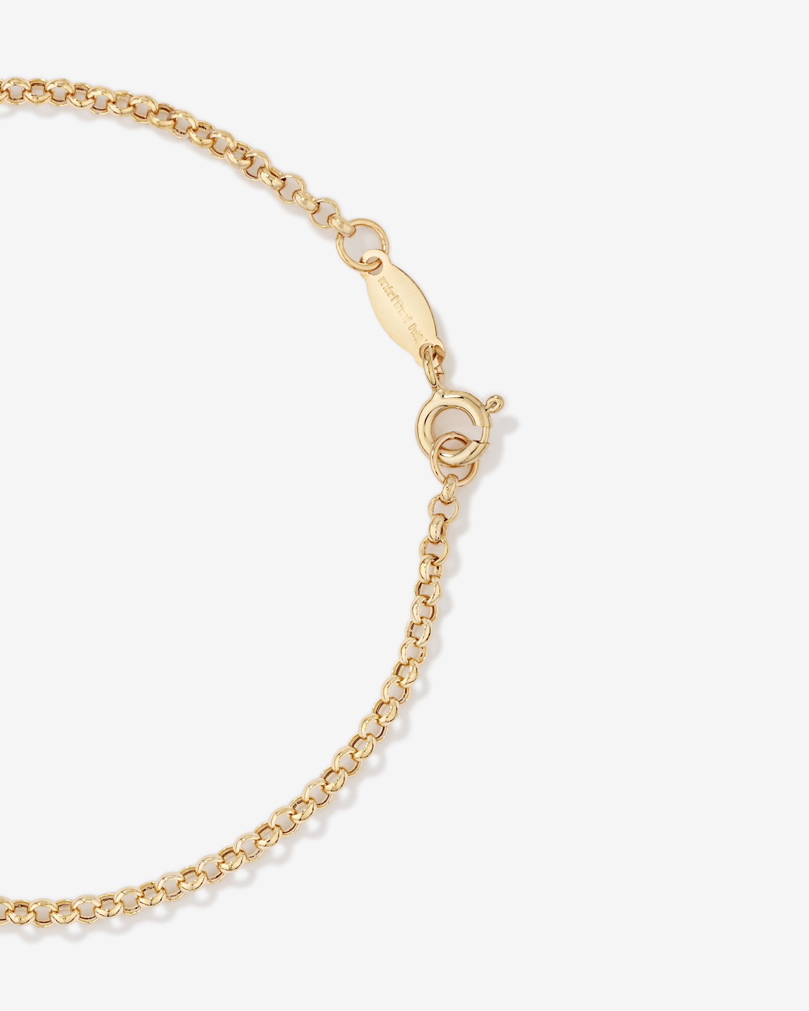 Bracelet belcher creux de 17 cm en or jaune 10 K