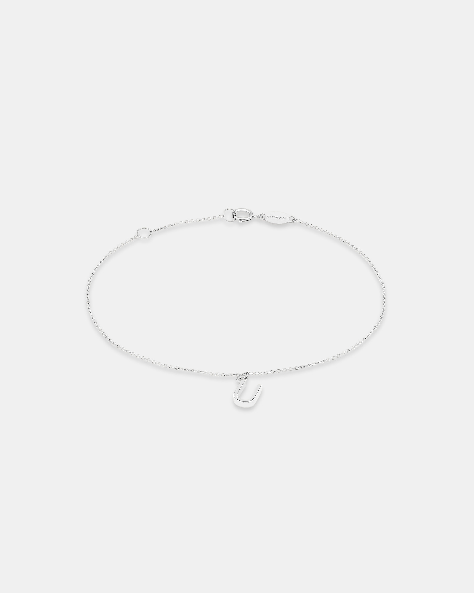 Bracelet à initiale « U » en argent