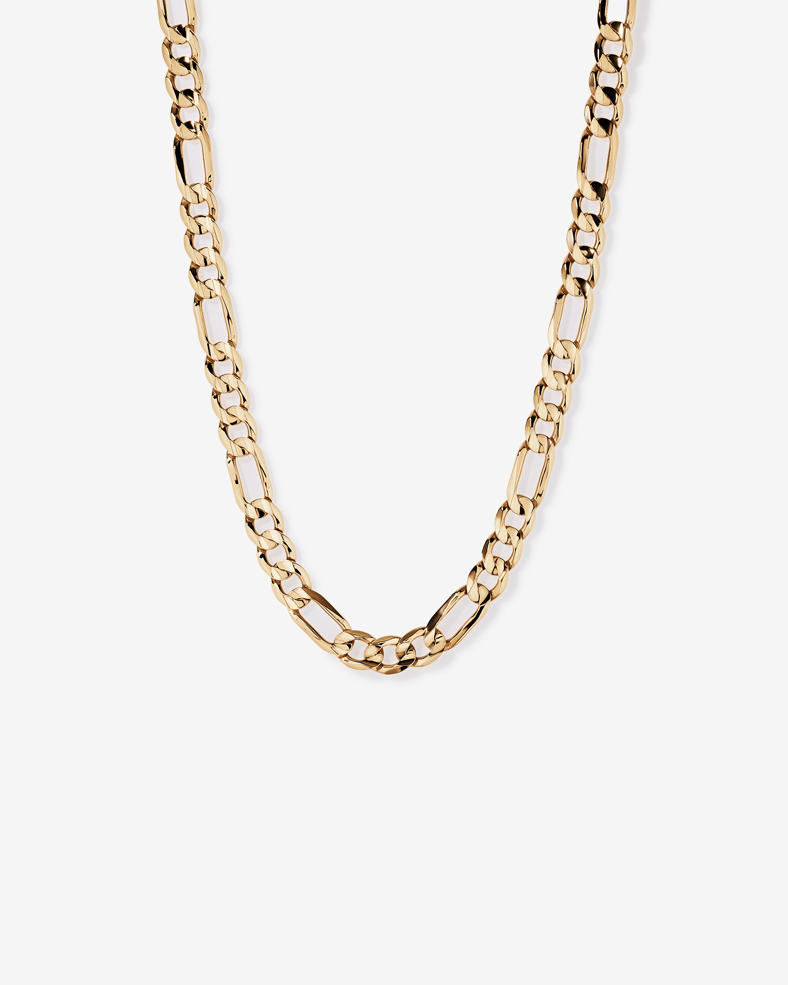 55cm (22") 15mm Solid Figaro Chain in 10kt Yellow Gold