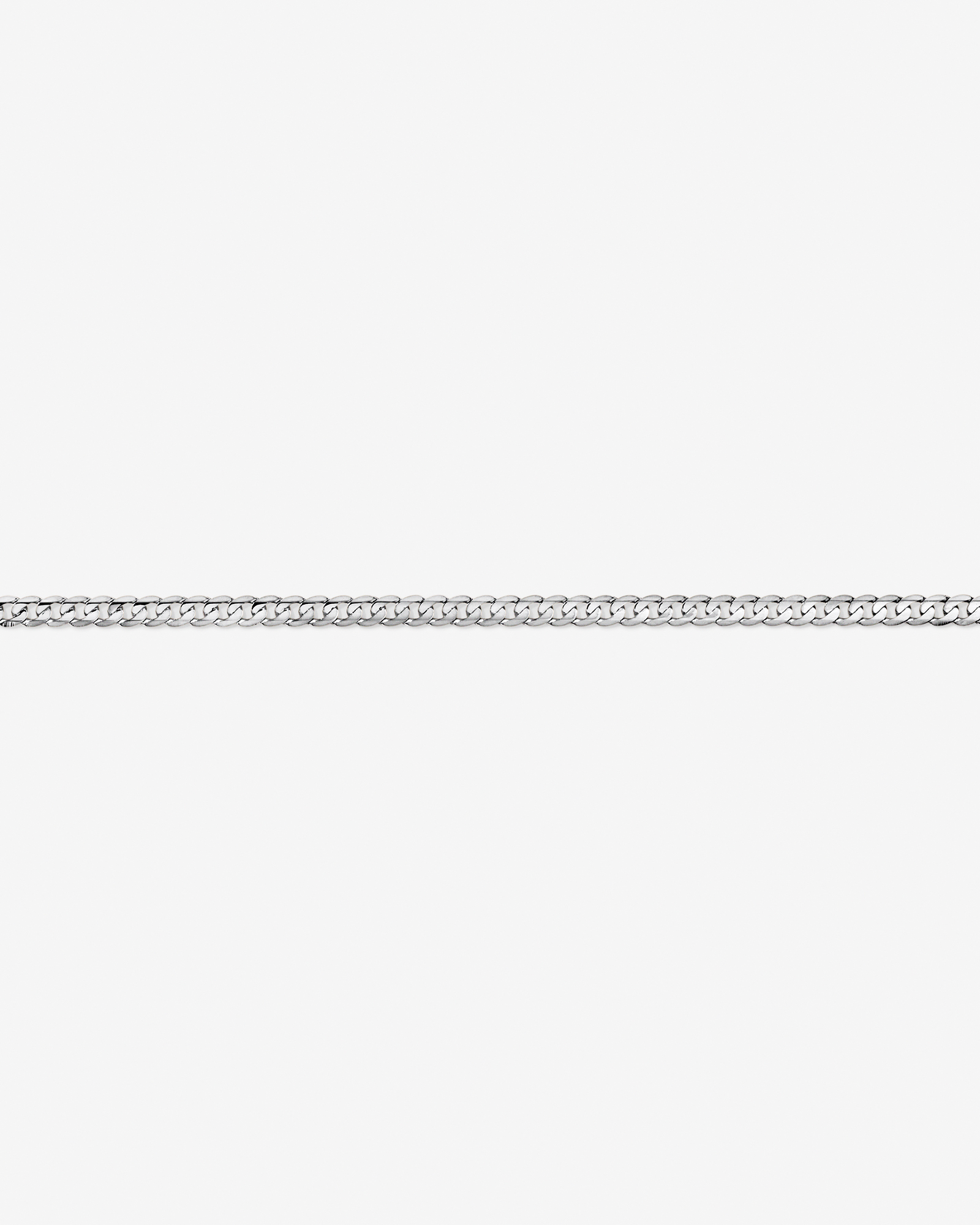 19cm (22") 3mm Width Solid Flat Bevelled Curb Bracelet in 10kt Gold