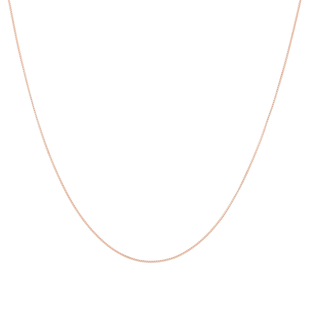 45cm (18") Box Chain in 10kt Rose Gold