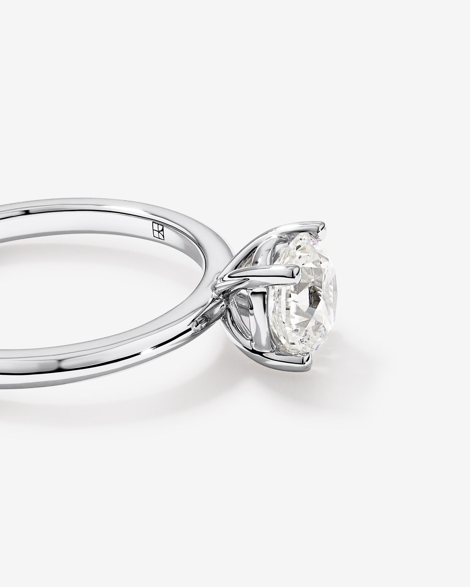 1.00 Carat TW Round Brilliant Solitaire Ring in 18kt White Gold