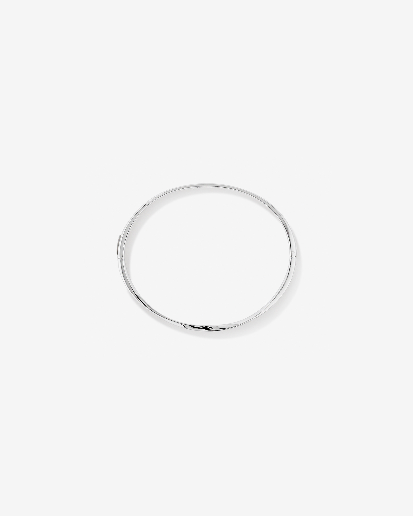 62mm Polished Oval Twist Bangle in Sterling Silver