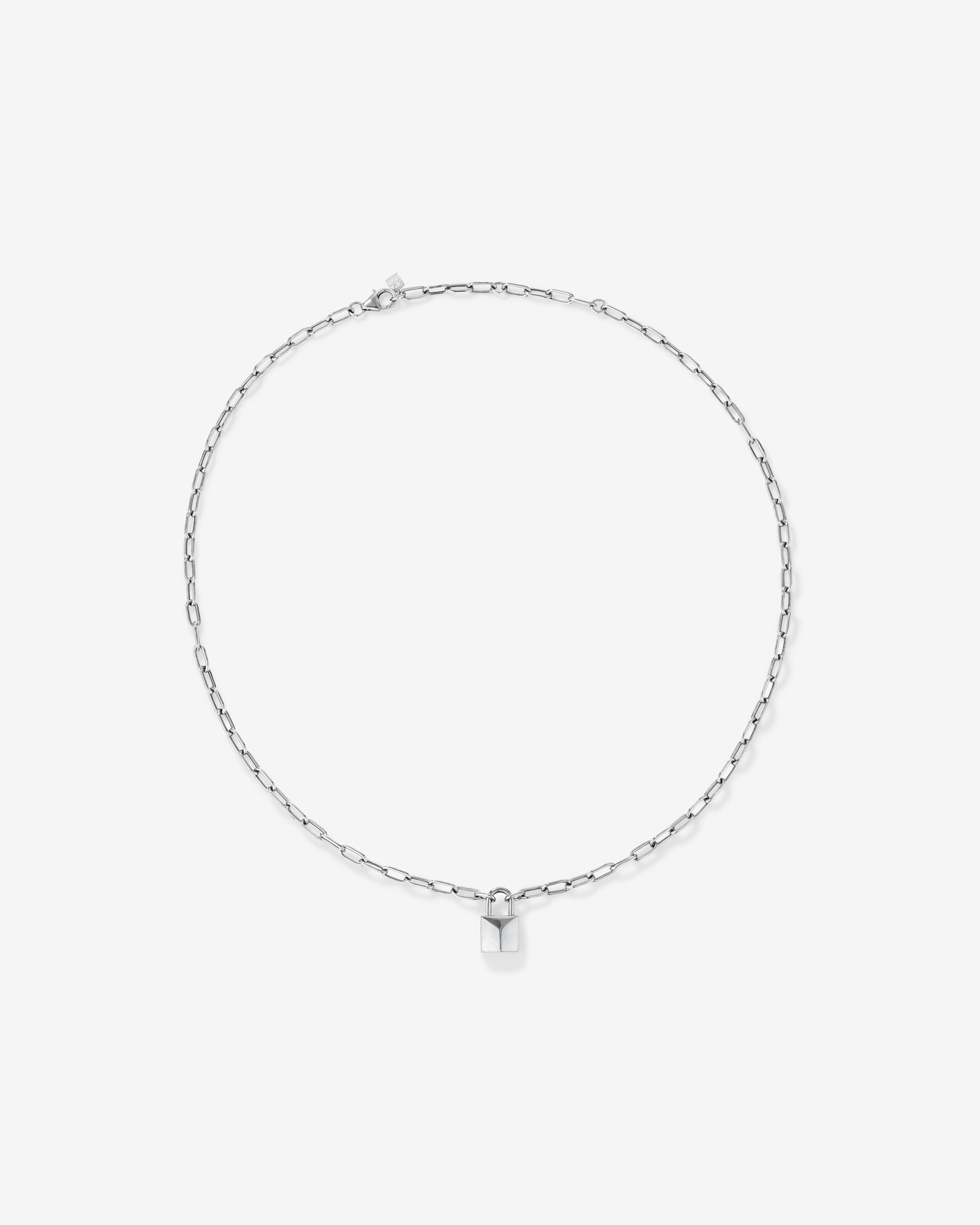Signature Lock Necklace in Sterling Silver