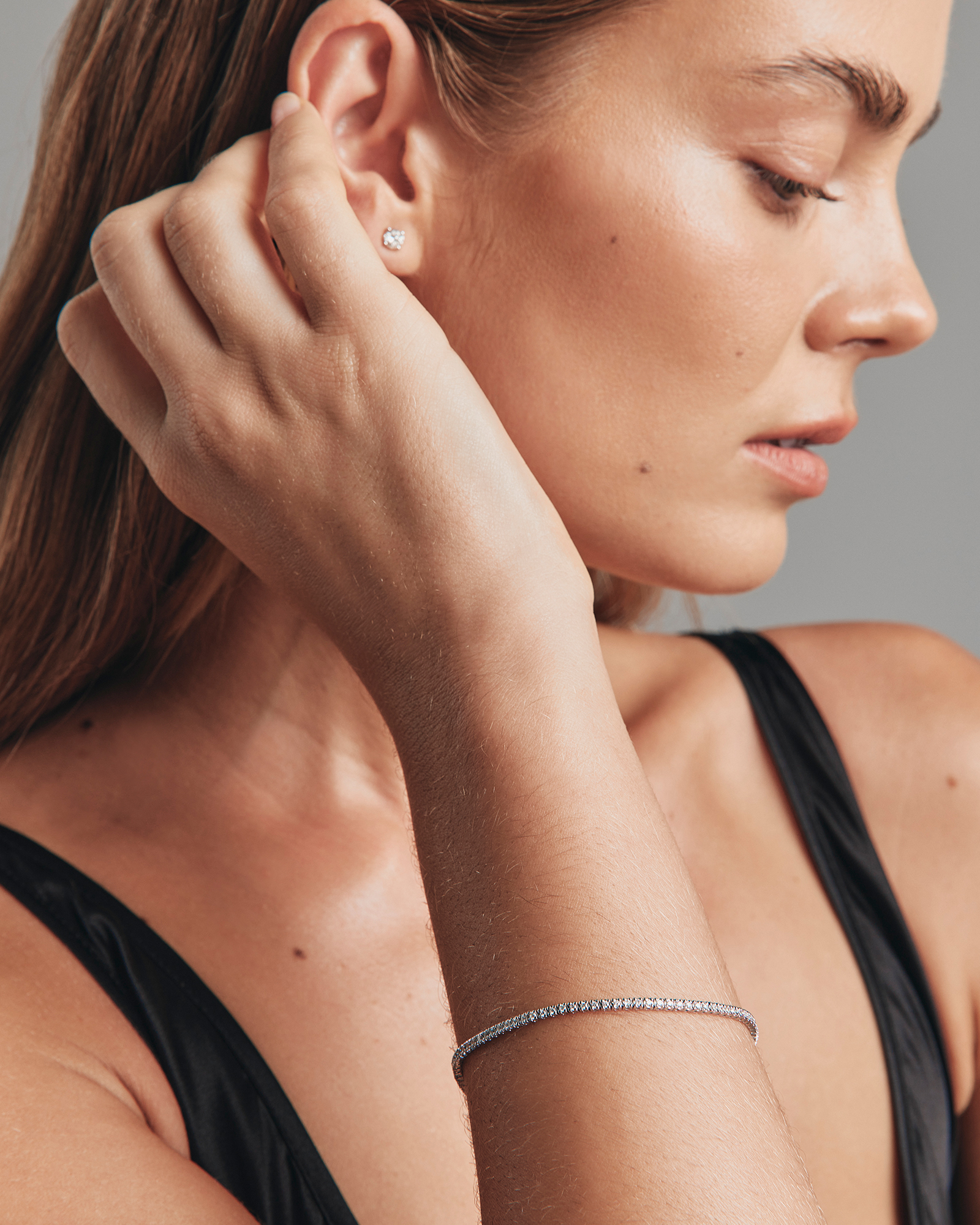 Bracelet de Tennis 0,82 Carat TW en Diamant Or Jaune 10kt