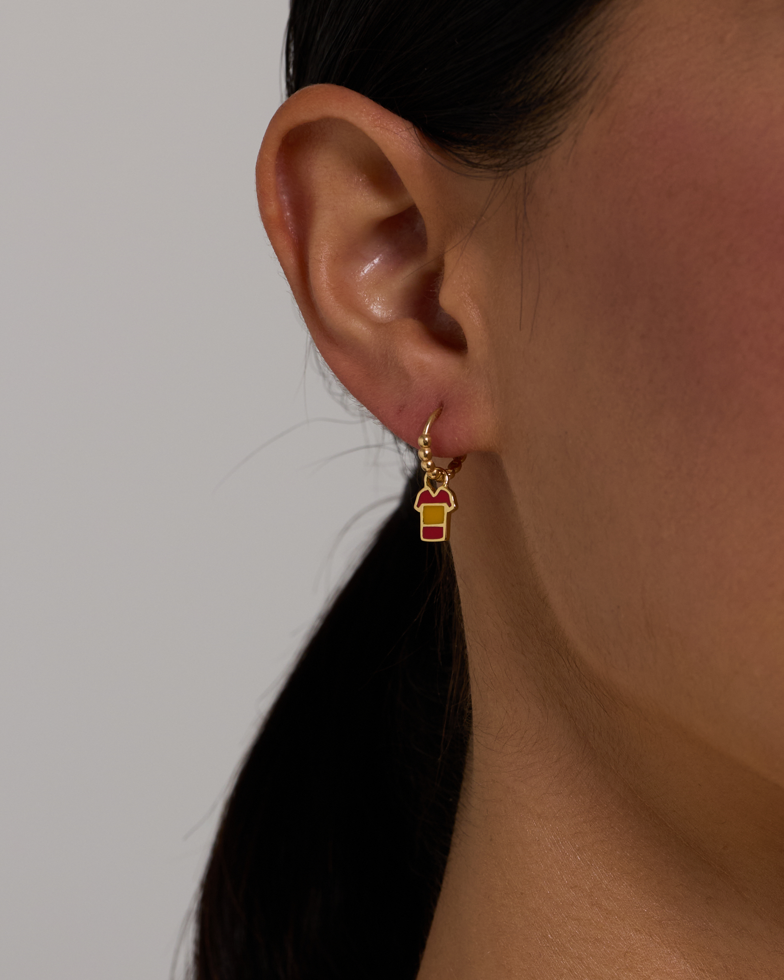 Spain Jersey Earring Charm in 18Kt Vermeil