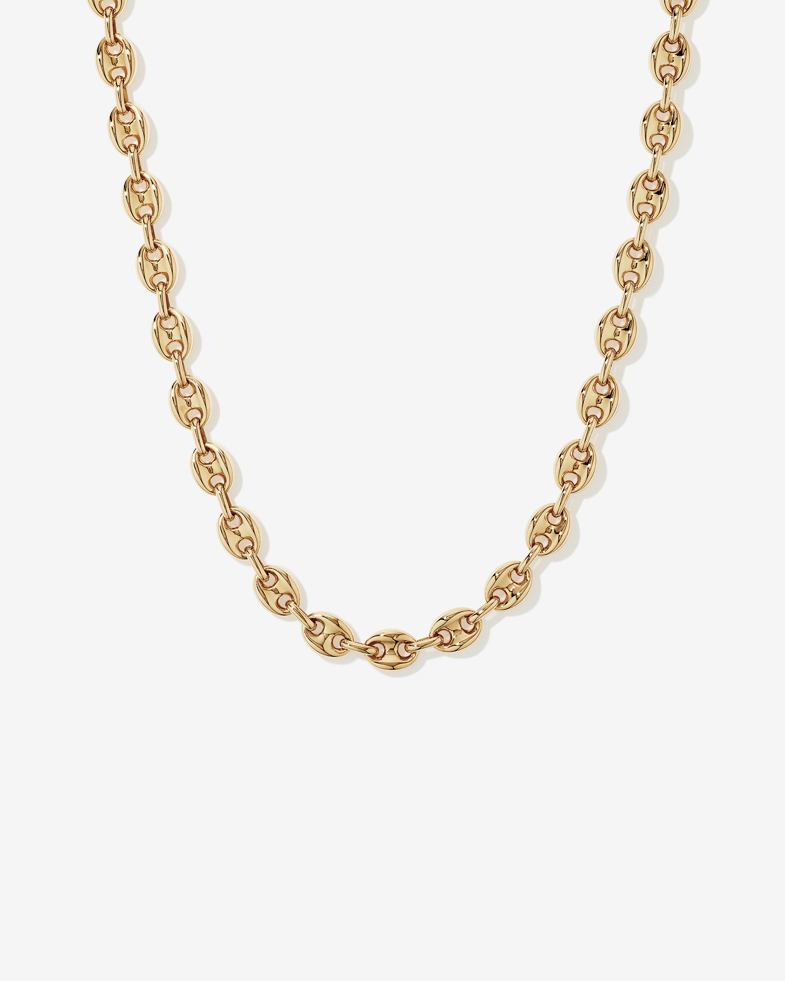 Puff Anchor Chain Necklace in 18kt Gold Vermeil