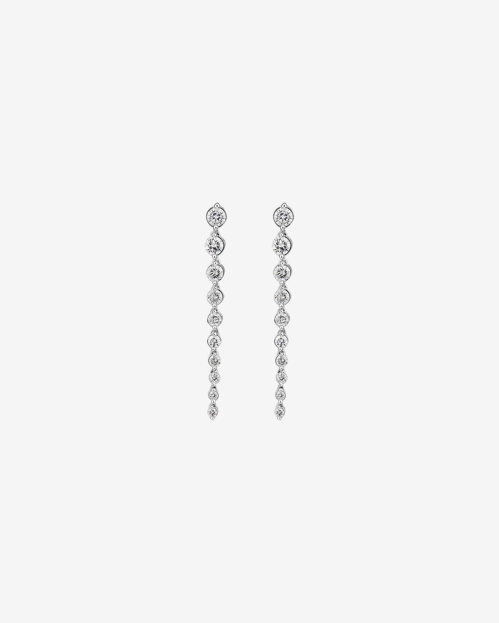 Drop Earrings with 1.00 Carat TW of Diamonds in 18kt White Gold