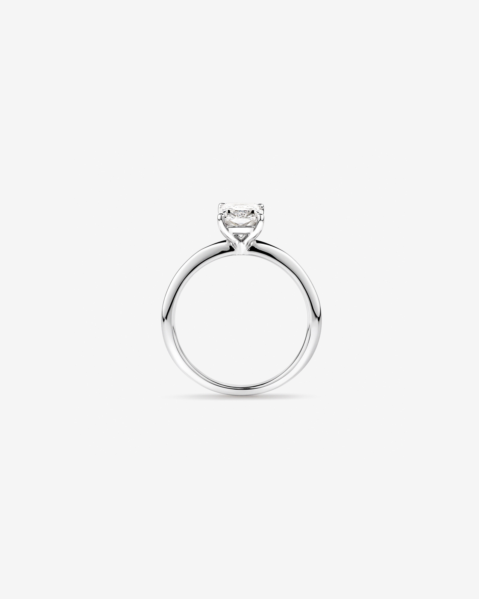 1.25 Carat TW Radiant Laboratory-Grown Diamond Solitaire Engagement Ring 14kt White Gold