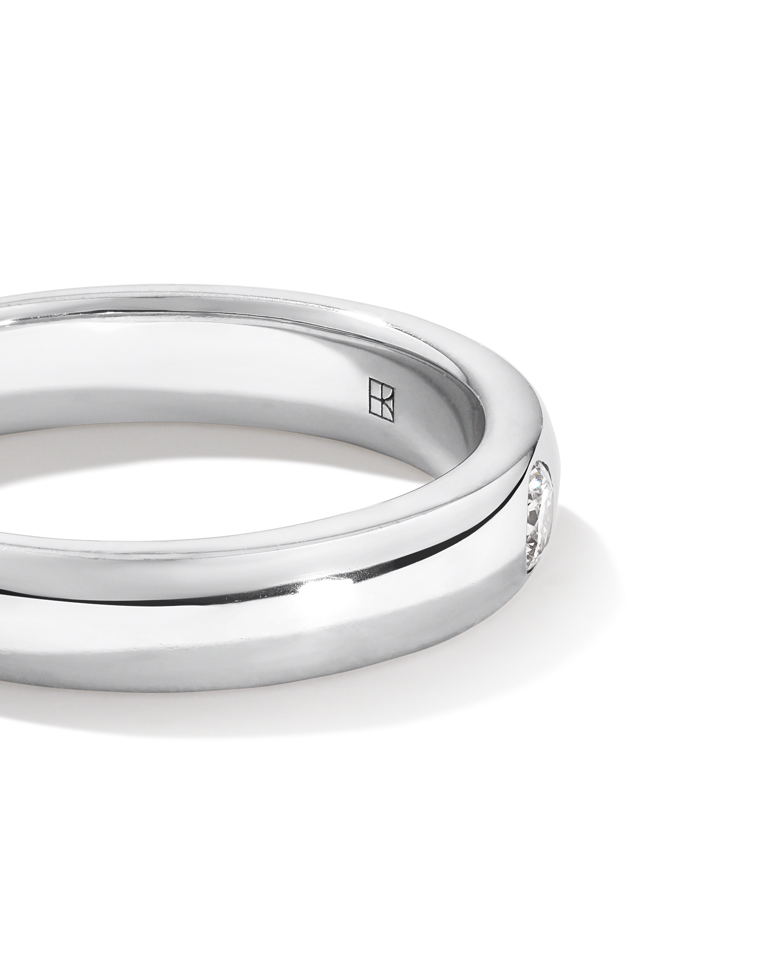 Alliance Duo avec Diamants Ronds Brillants de 0,10 Carat TW en Or Blanc 18 kt