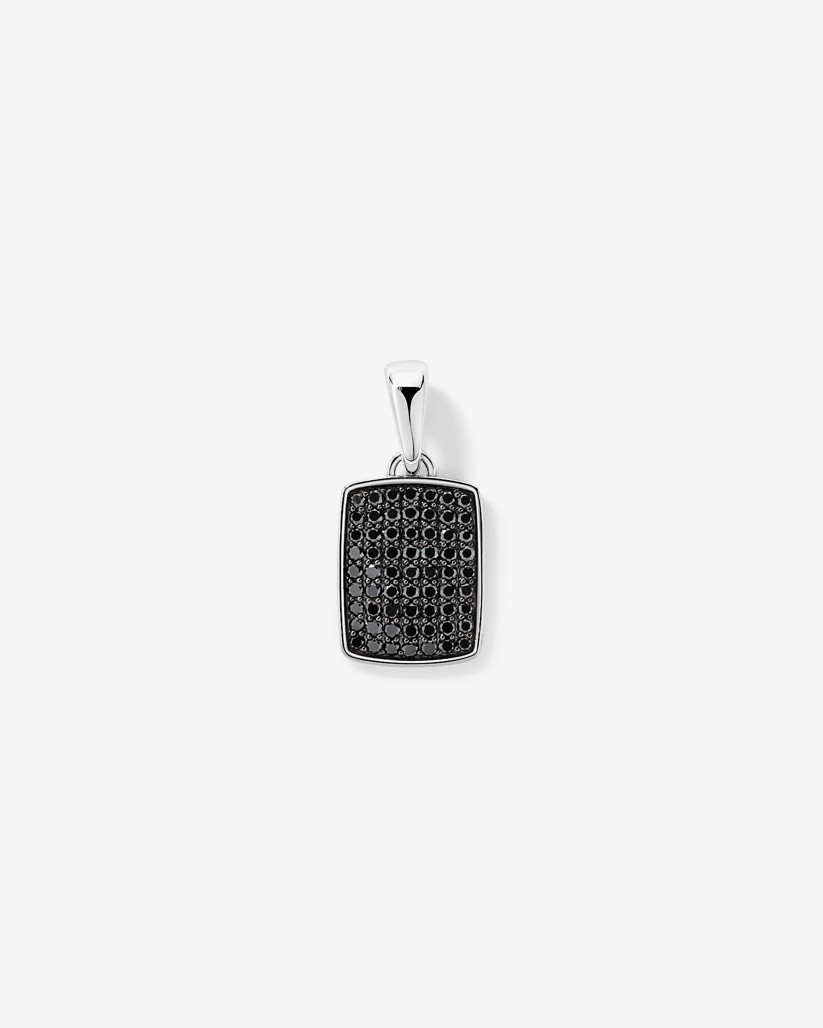 1.00 Carat TW Black Diamond Pendant in 10kt White Gold