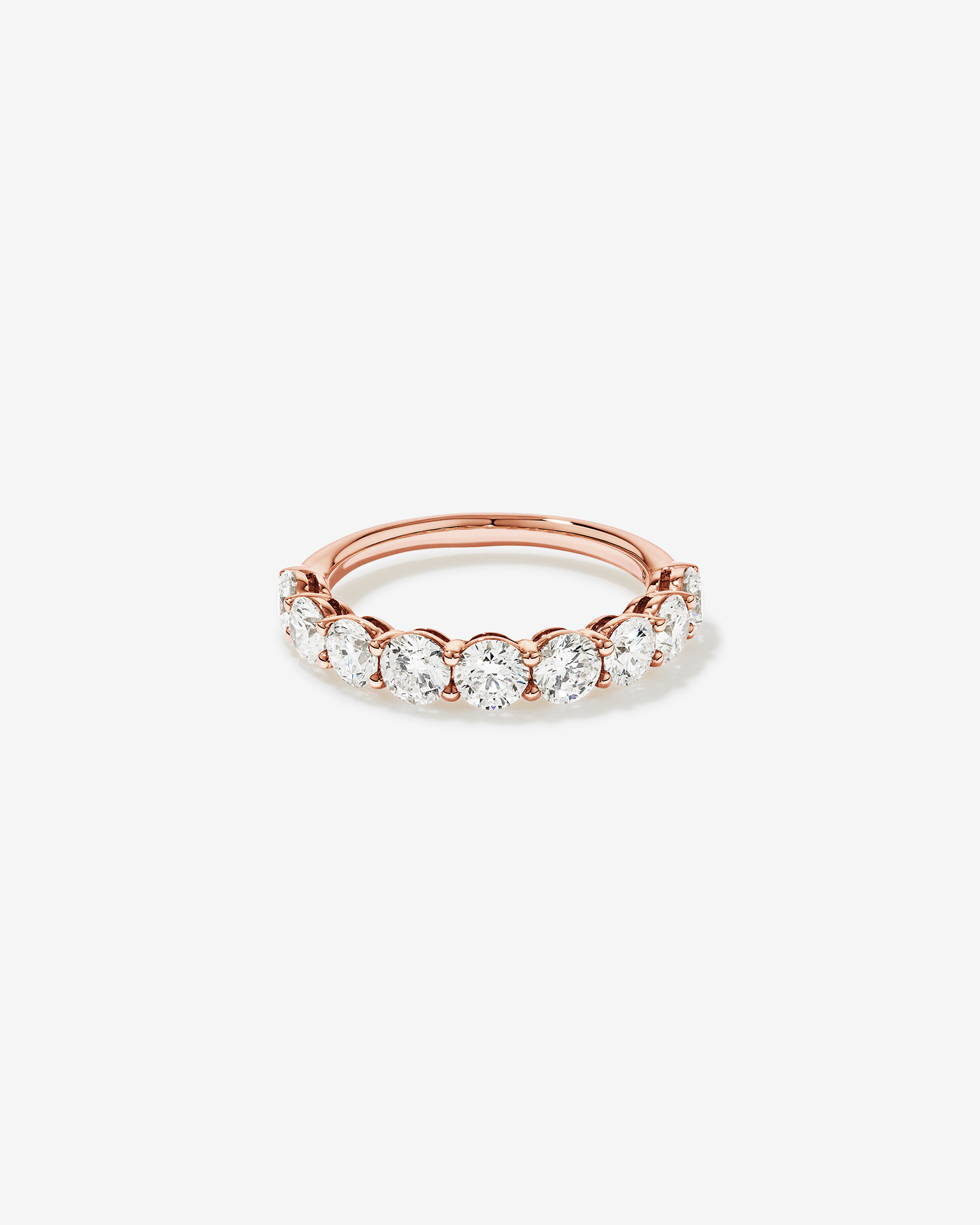 2.00 Carat TW Round Brilliant Laboratory-Grown Diamond Wedding Ring 14kt Rose Gold