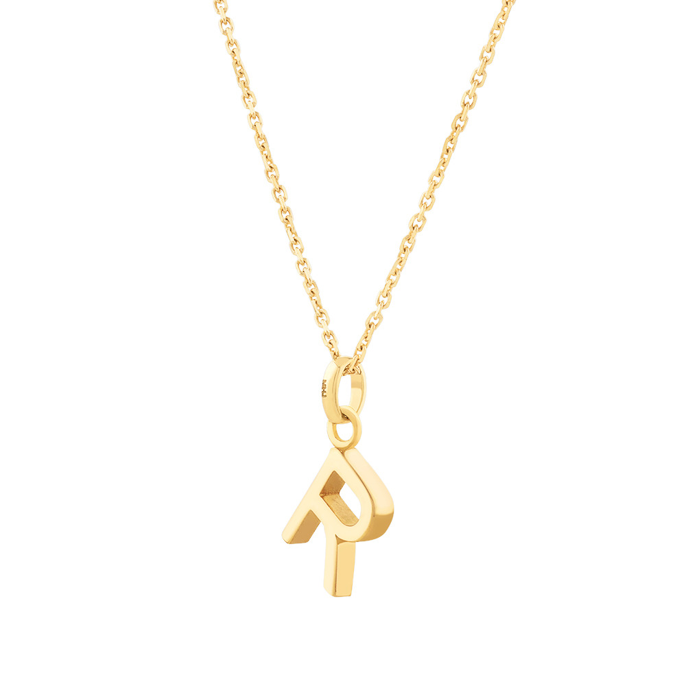 R Initial Pendant in 10kt Yellow Gold