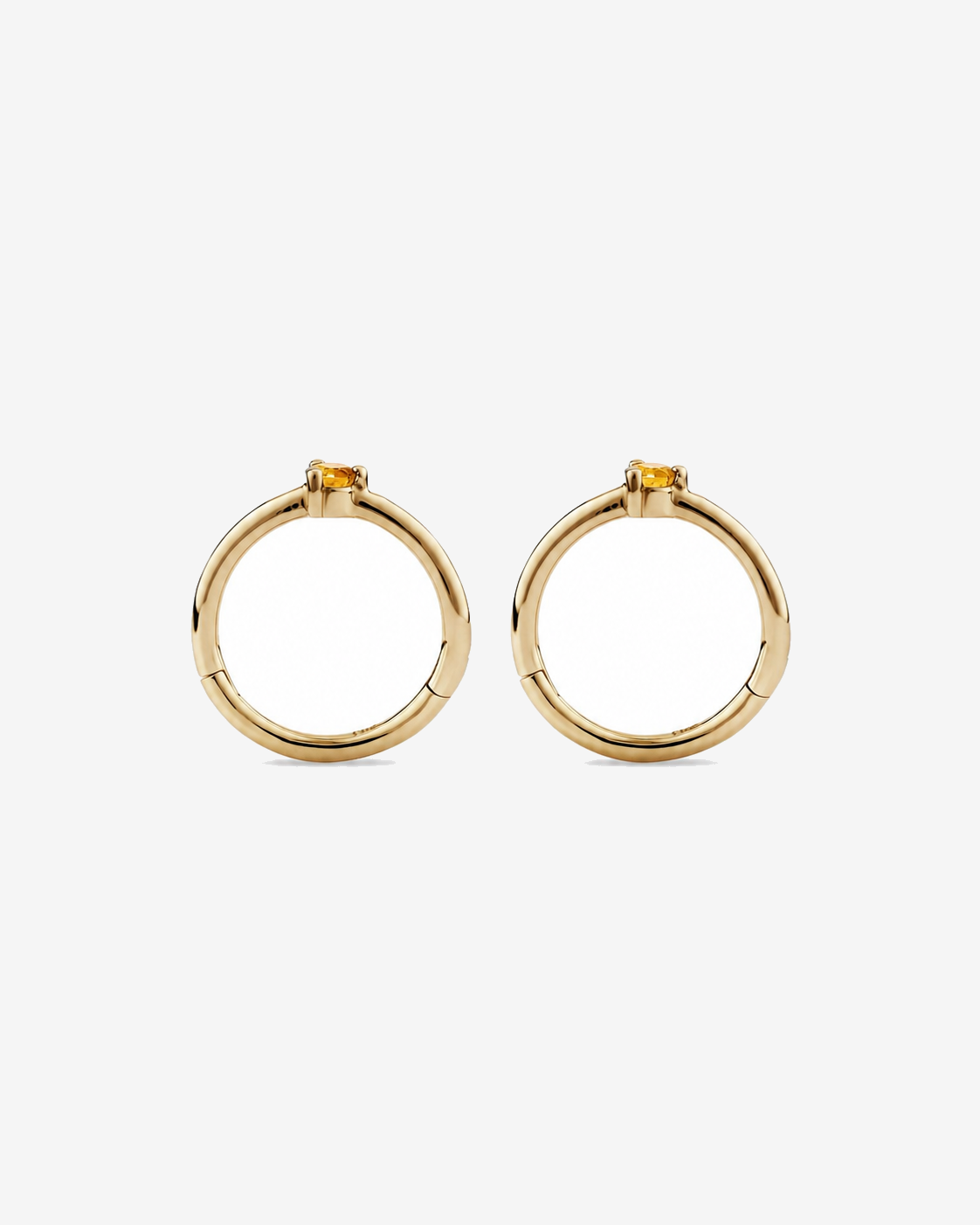 10mm Citrine Accent Sleepers in 10kt Yellow Gold