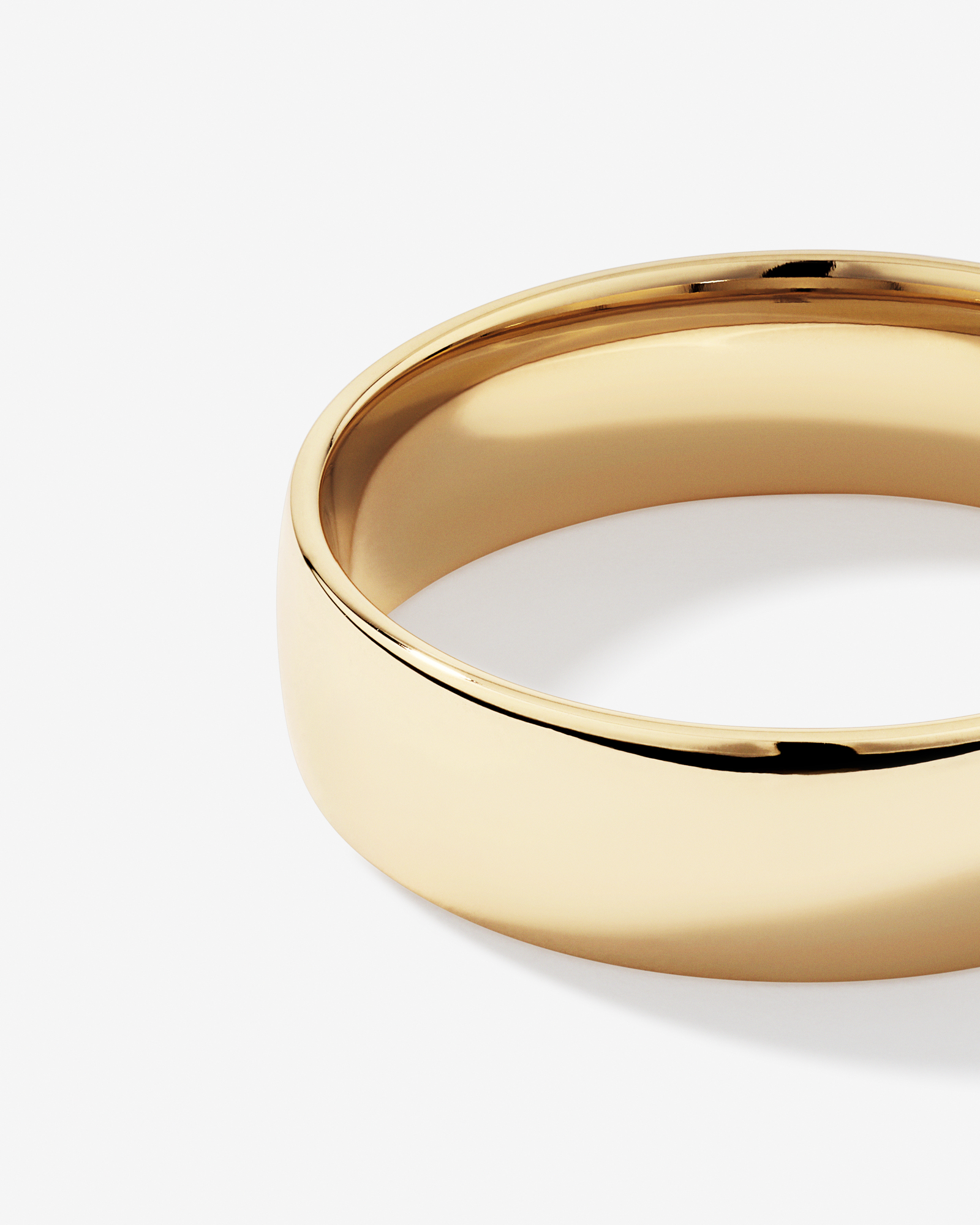 6mm Half Round Polished Wedding Band 10kt Yellow Gold