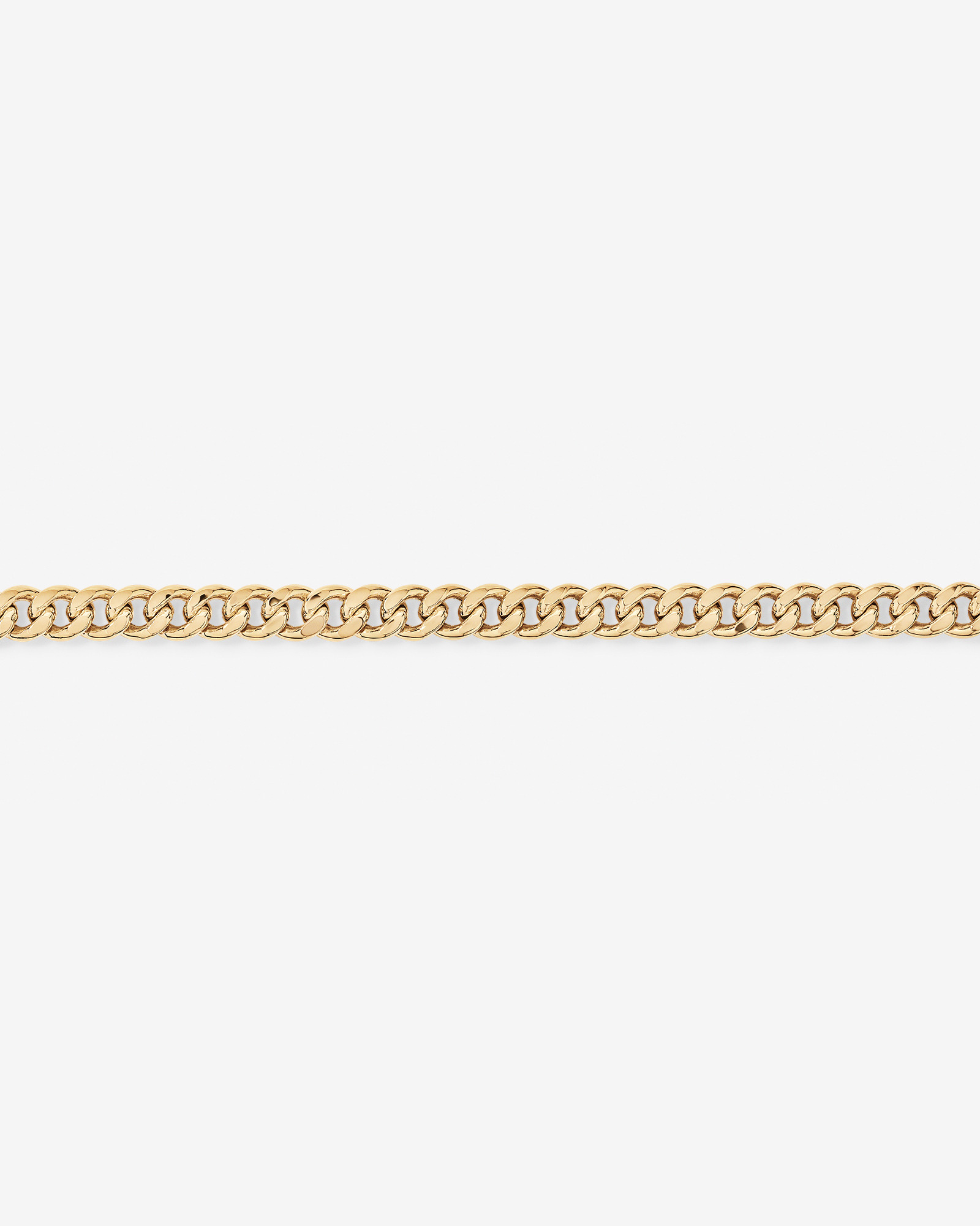 50cm (22") 9mm Width Semi Solid Diamond Cut Curb Chain in 10kt Yellow Gold