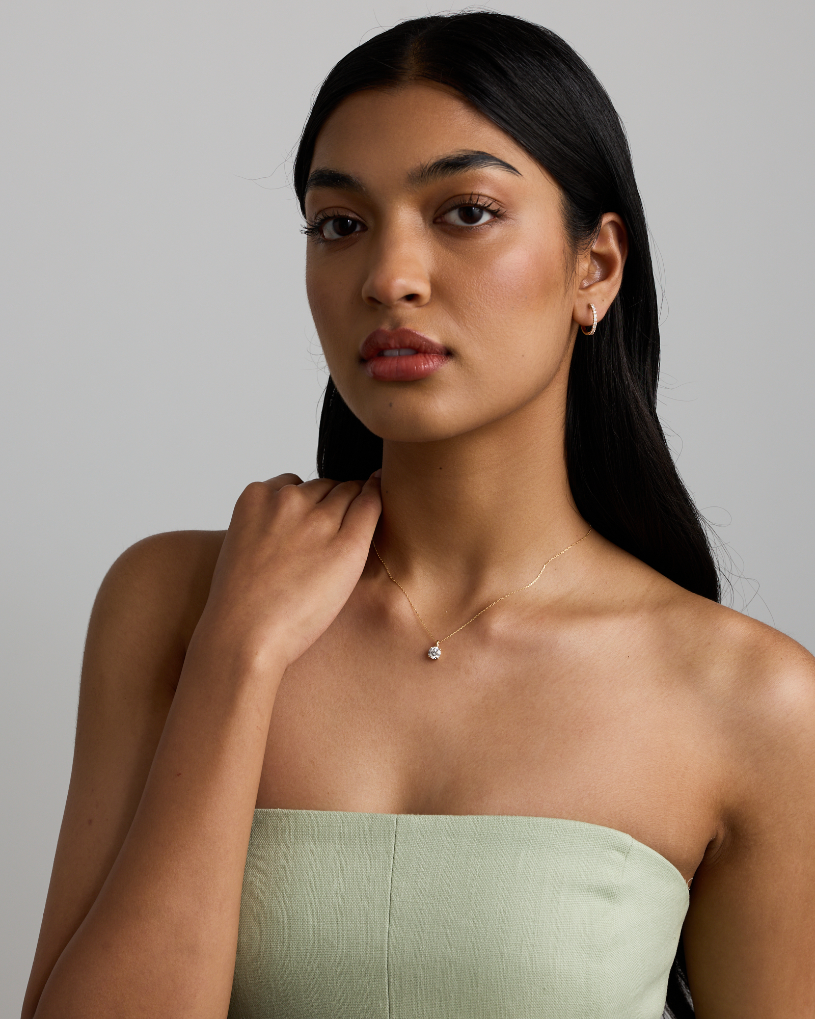 0.50 Carat TW Diamond Ethereal Huggie Earrings in 10kt Yellow Gold