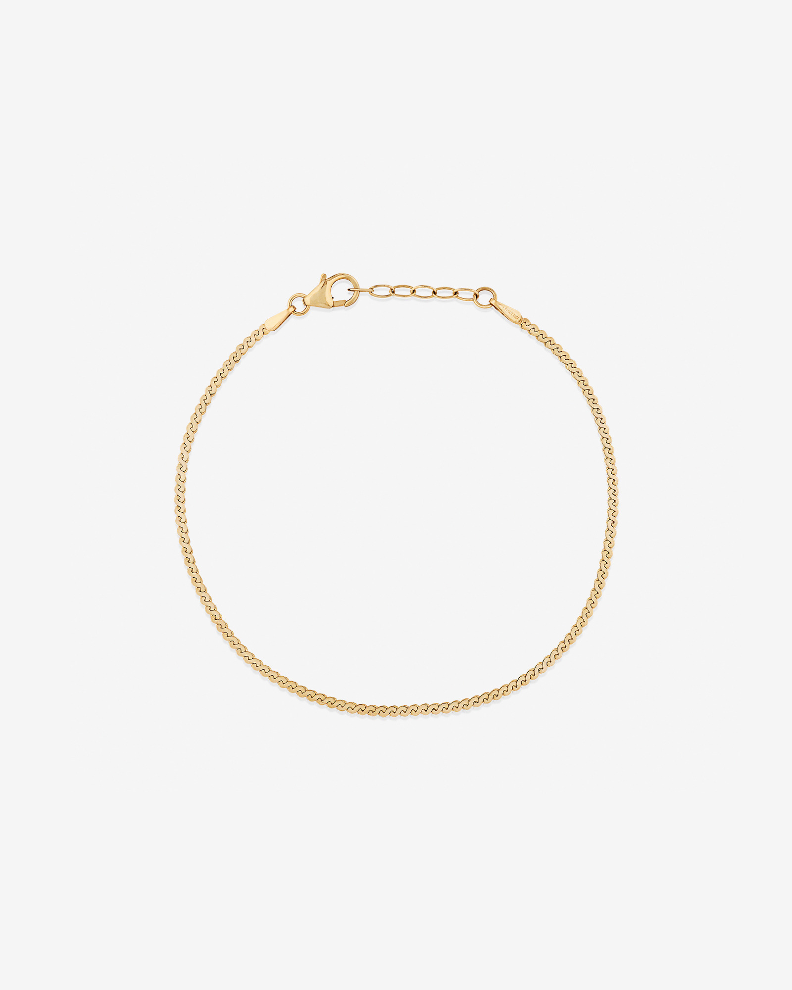 19cm (7.5") Serpentine Bracelet in 10kt Yellow Gold