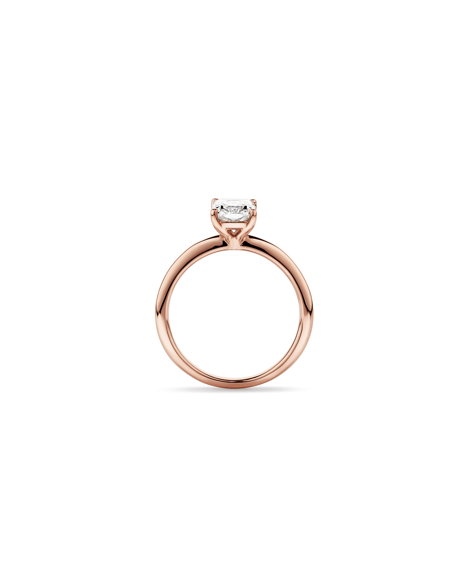 1.25 Carat TW Radiant Laboratory-Grown Diamond Solitaire Engagement Ring in 14kt Rose Gold
