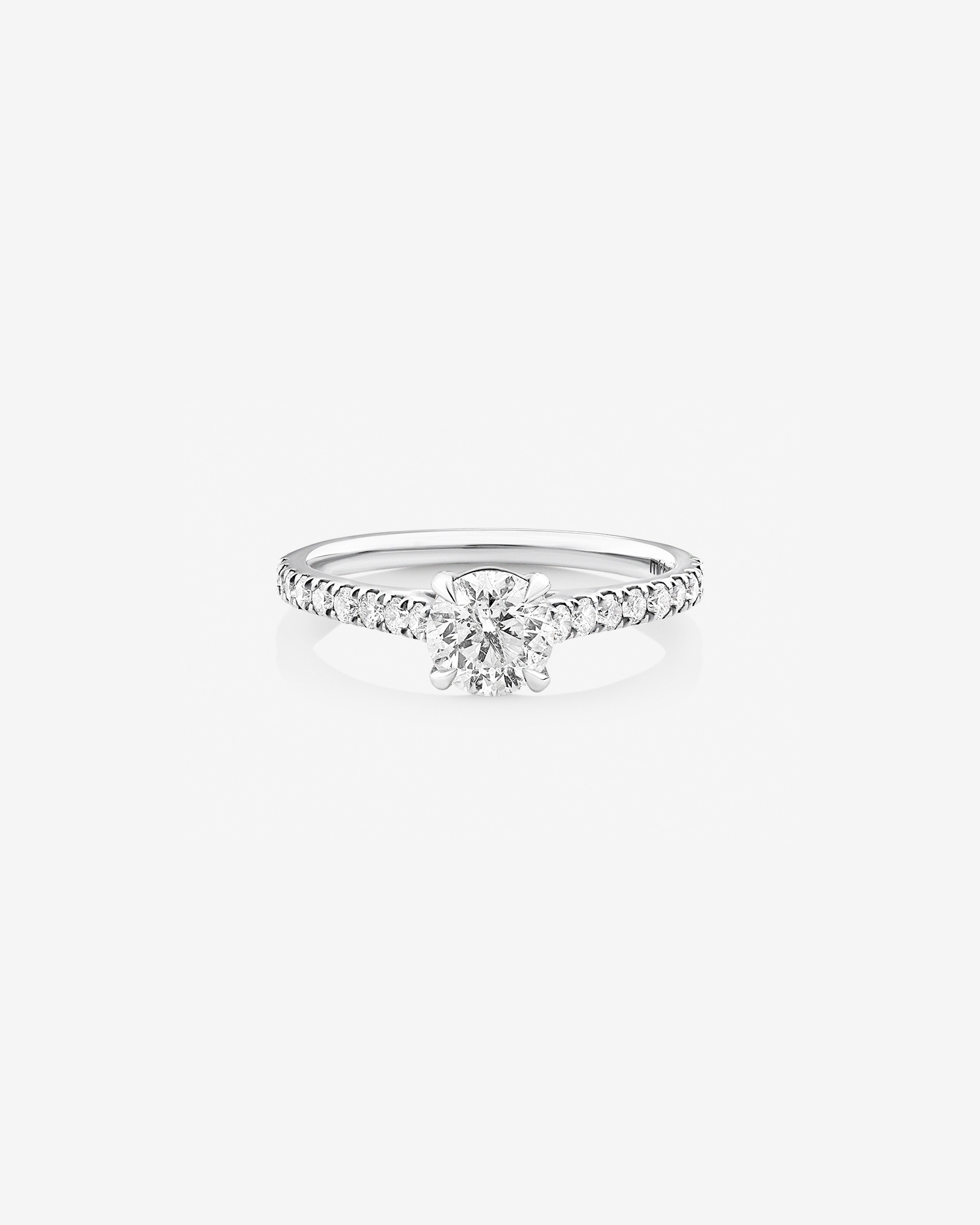 Bague de fiançailles en or blanc 14 K avec diamants totalisant 1,25 ct