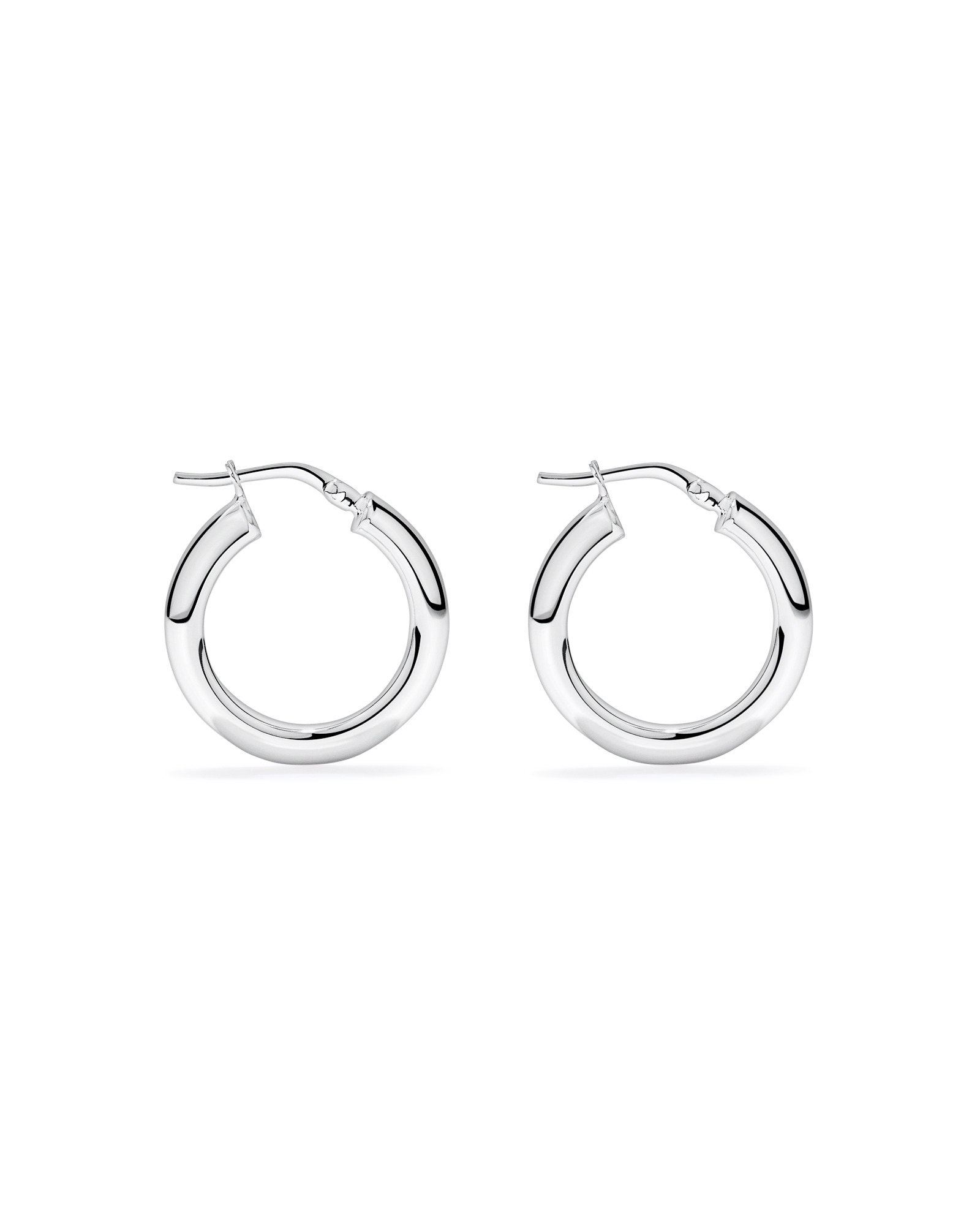 Boucles d’oreilles à cerceau demi-rond en argent sterling