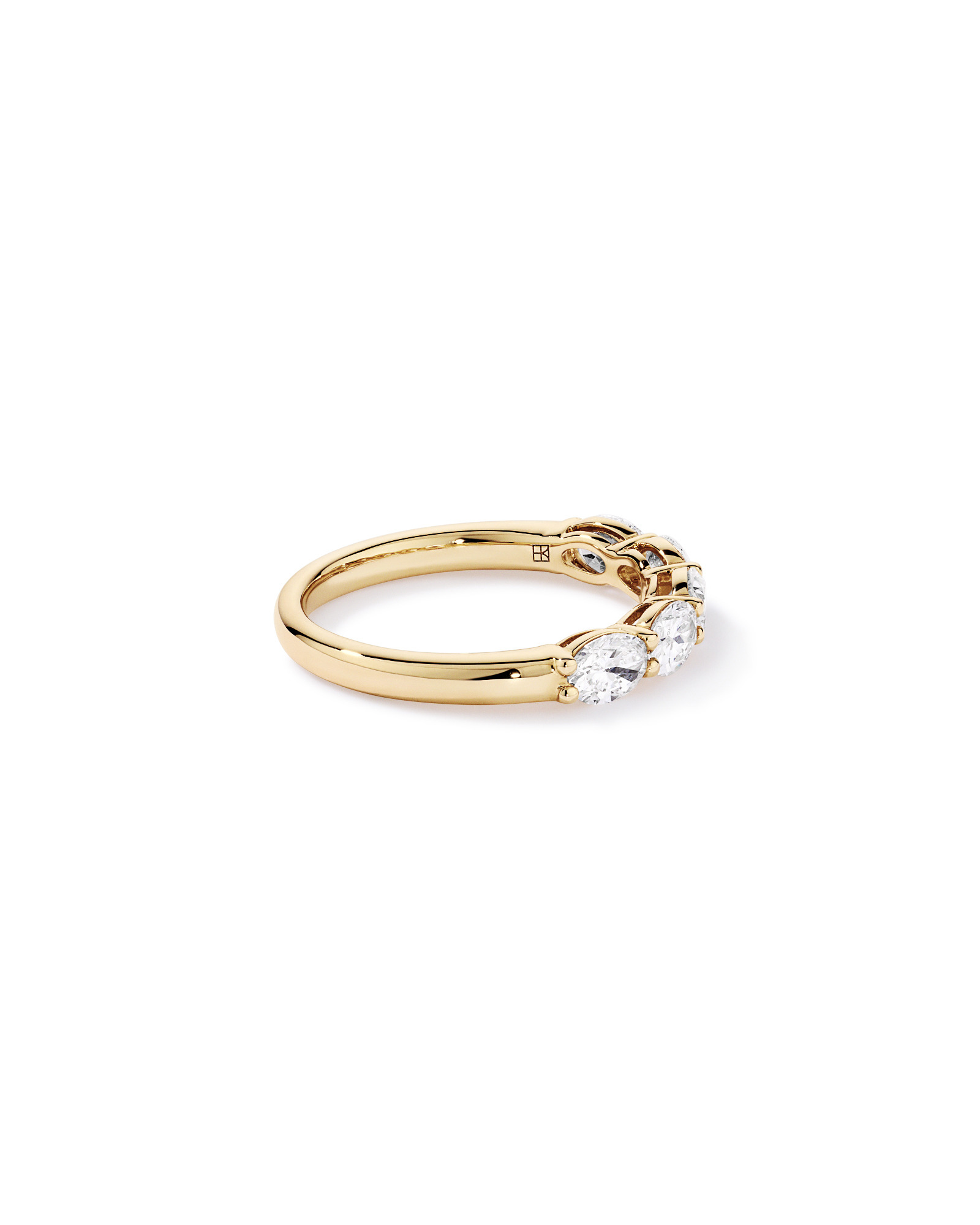 1.25 Carat TW East-West Oval Laboratory-Grown Diamond Wedding Ring 14kt Yellow Gold