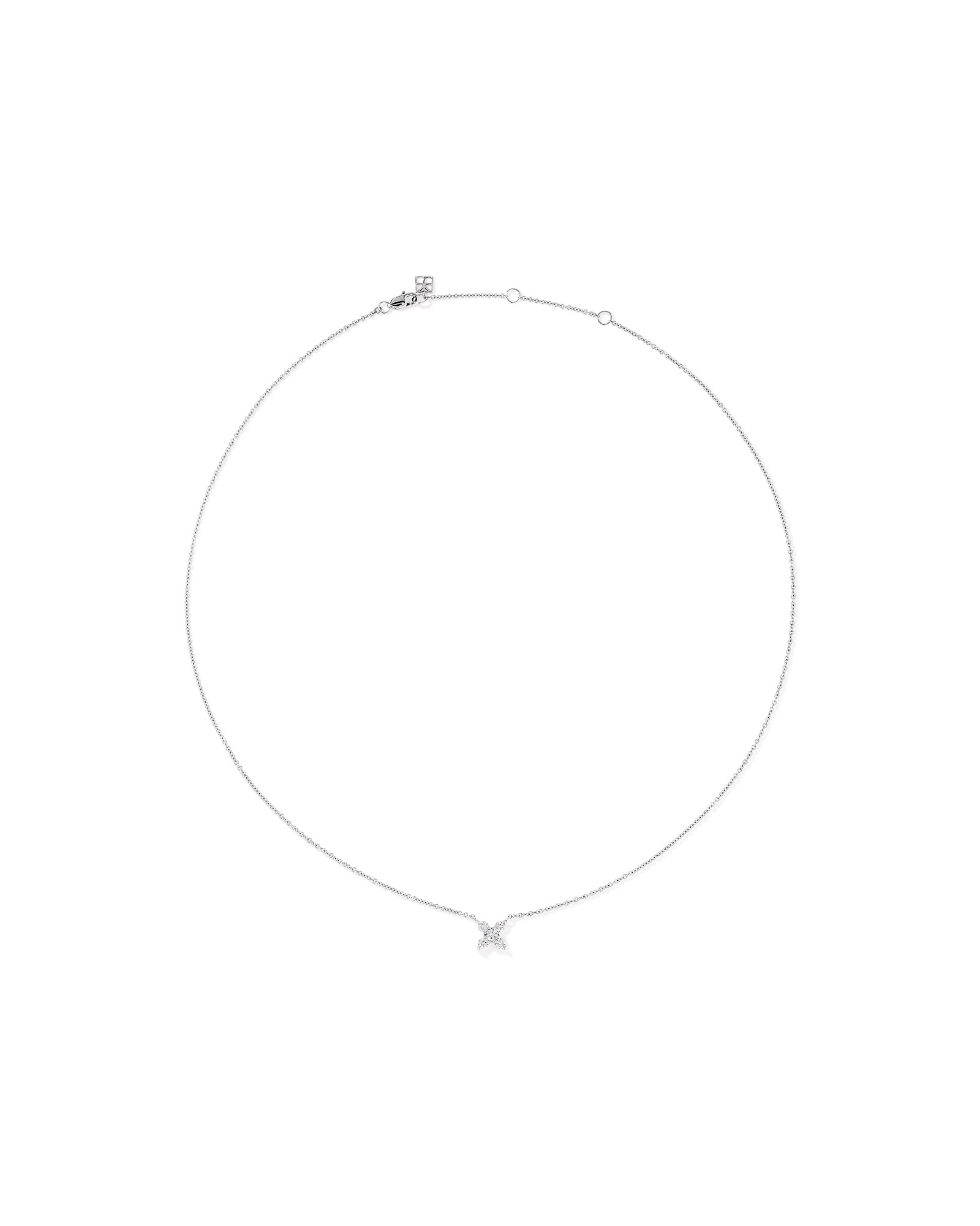 Collier floral en oxyde de zirconium 50 cm (20") en argent sterling