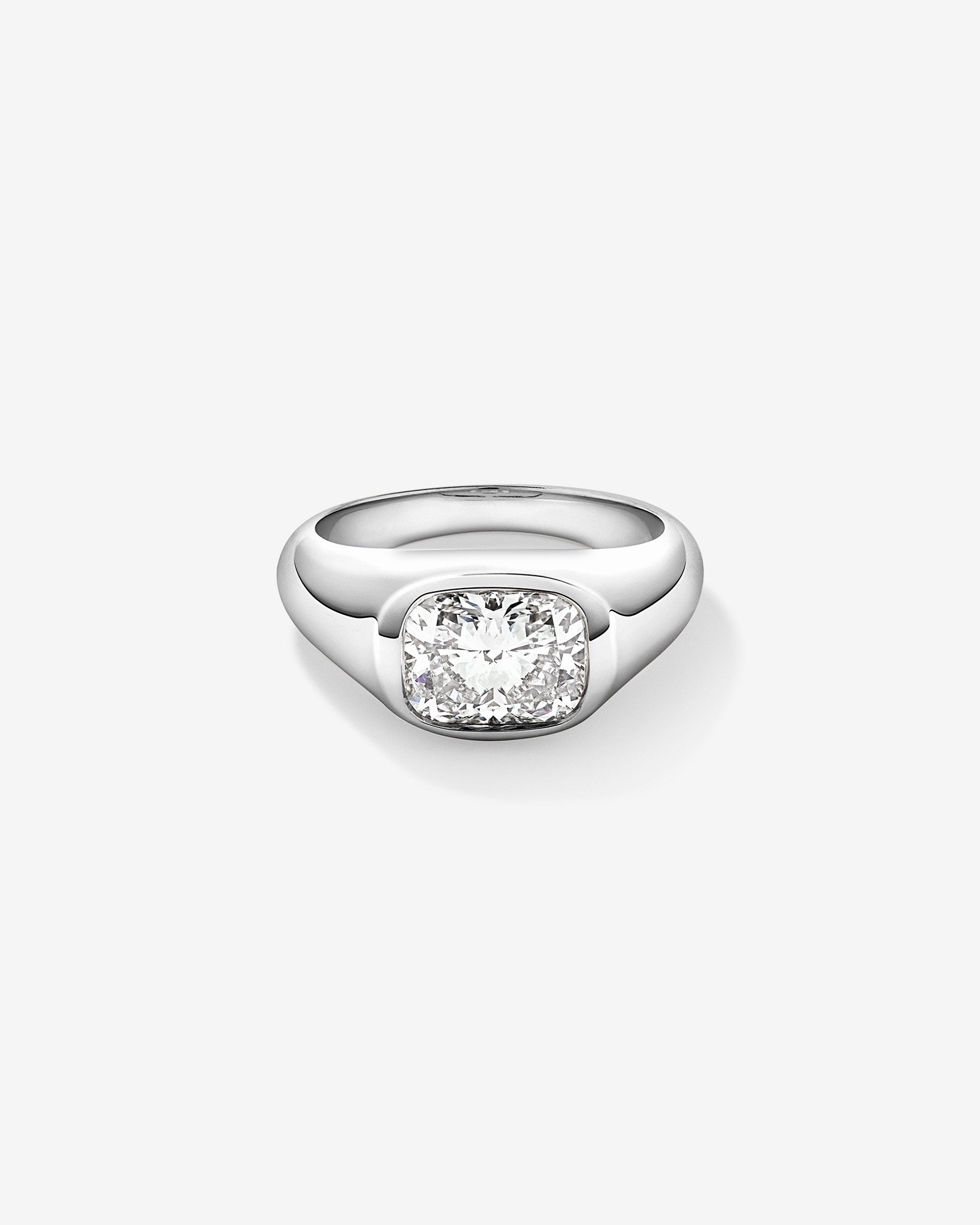 2.00TW Elongated Cushion Laboratory-Grown Diamond Ring 14kt White Gold