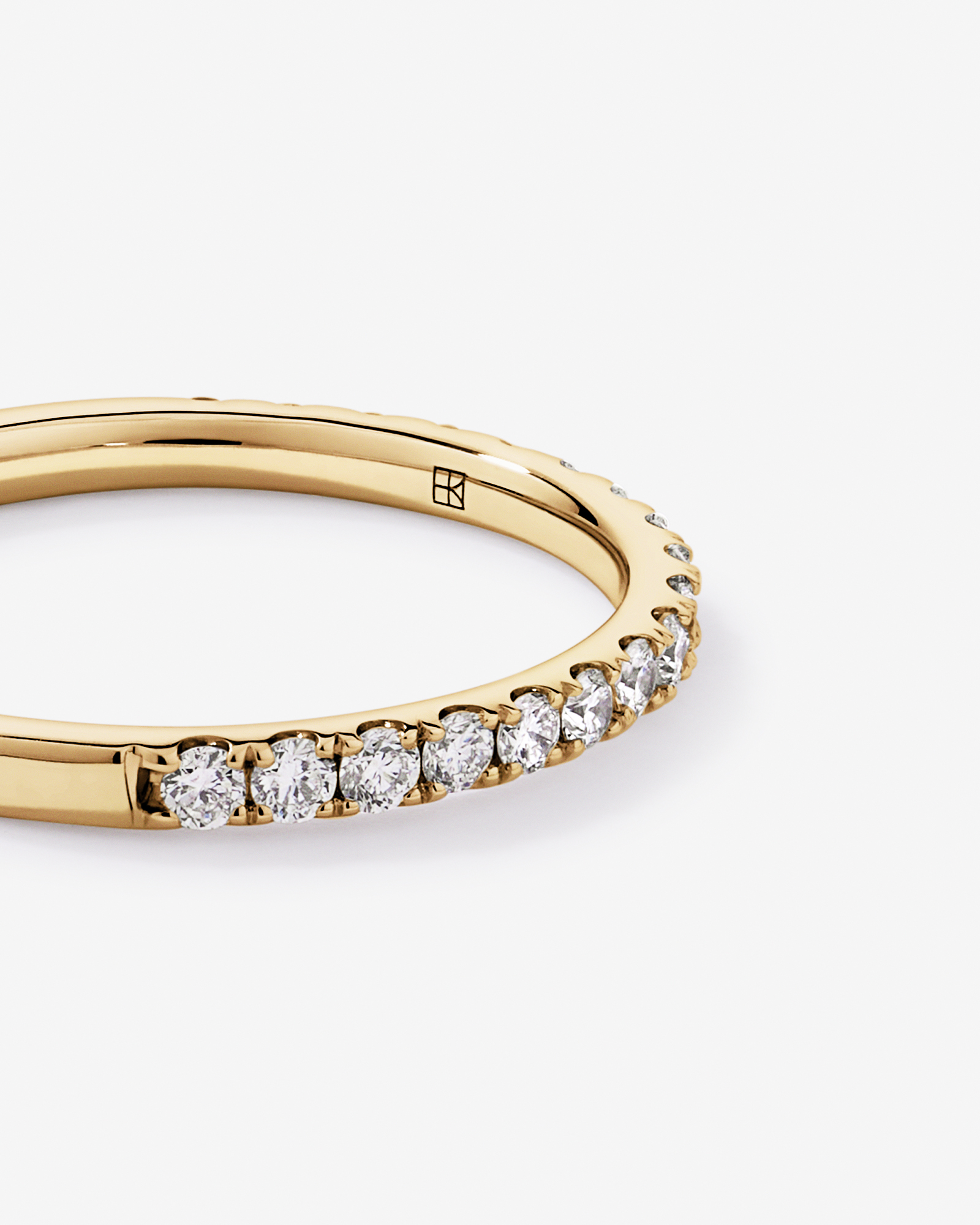 Carat TW Round Brilliant Laboratory-Grown Diamond Wedding Band 14kt Yellow Gold