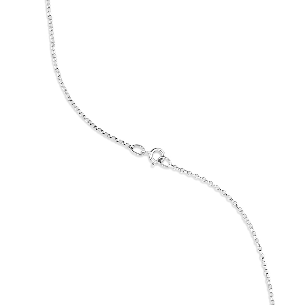 N Initial Necklace with 0.10 Carat TW of Diamonds in 10kt White Gold