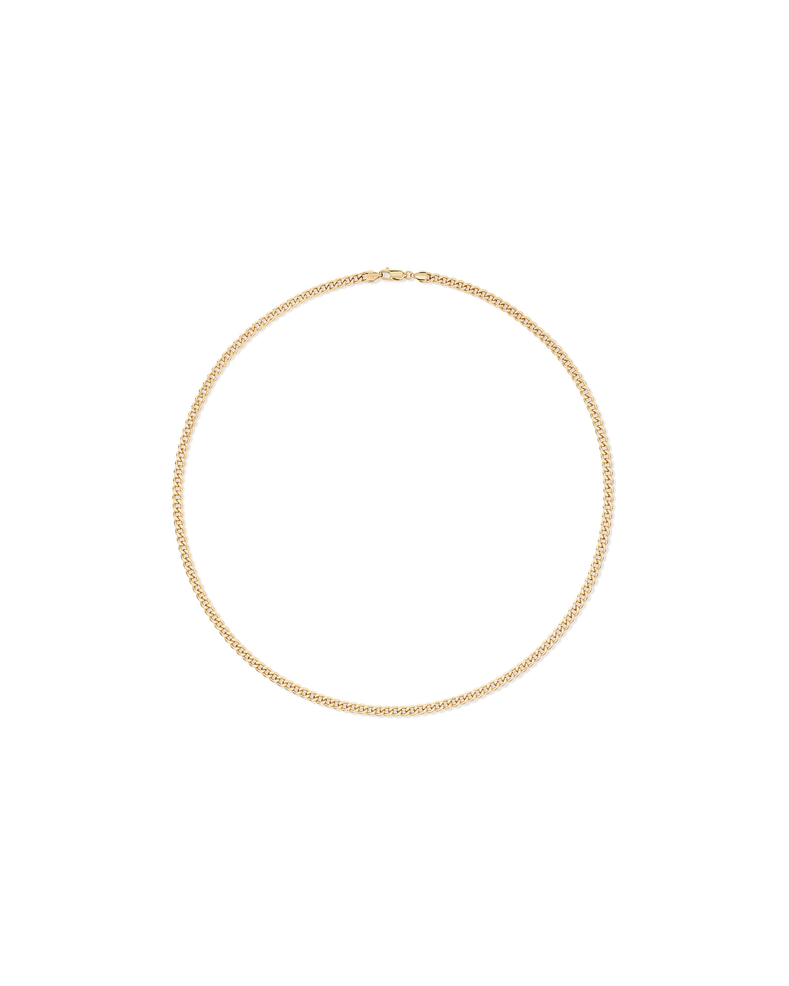 Chaîne Forçat Semi-Solide Facettée en Or Jaune 10 ct, 55 cm (22 po), 4,2 mm de Largeur