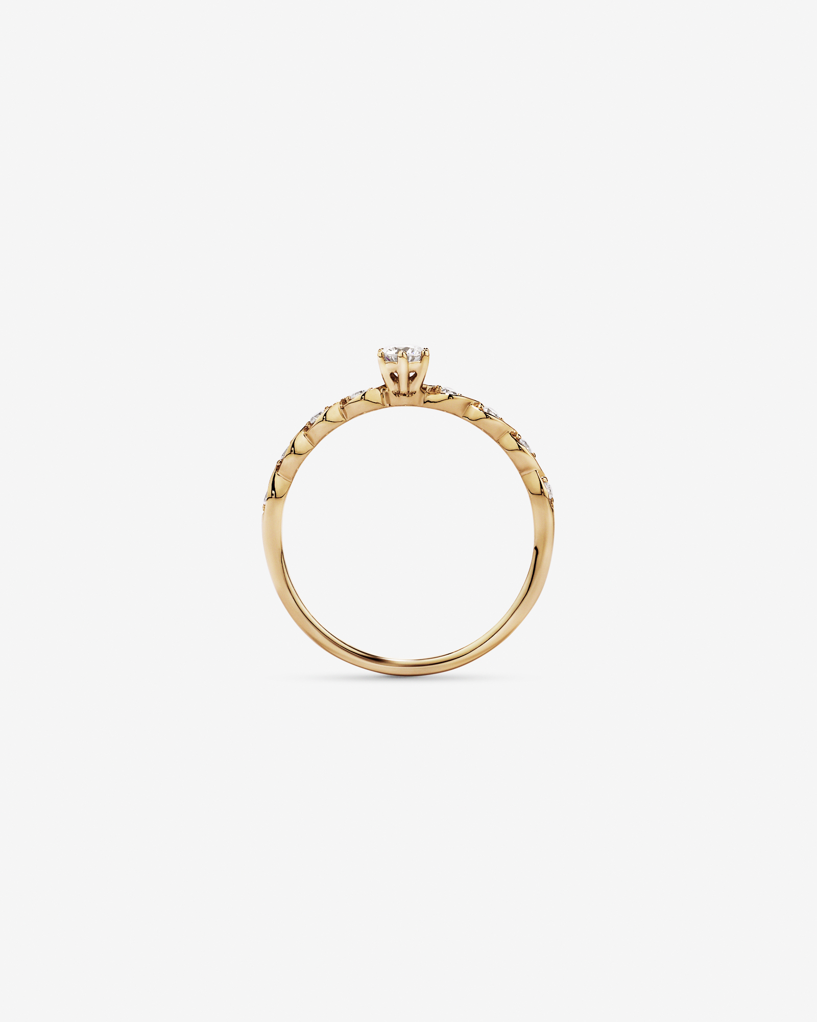 0.17TW Round Brilliant Laboratory-Grown Diamond Promise Ring 10kt Gold