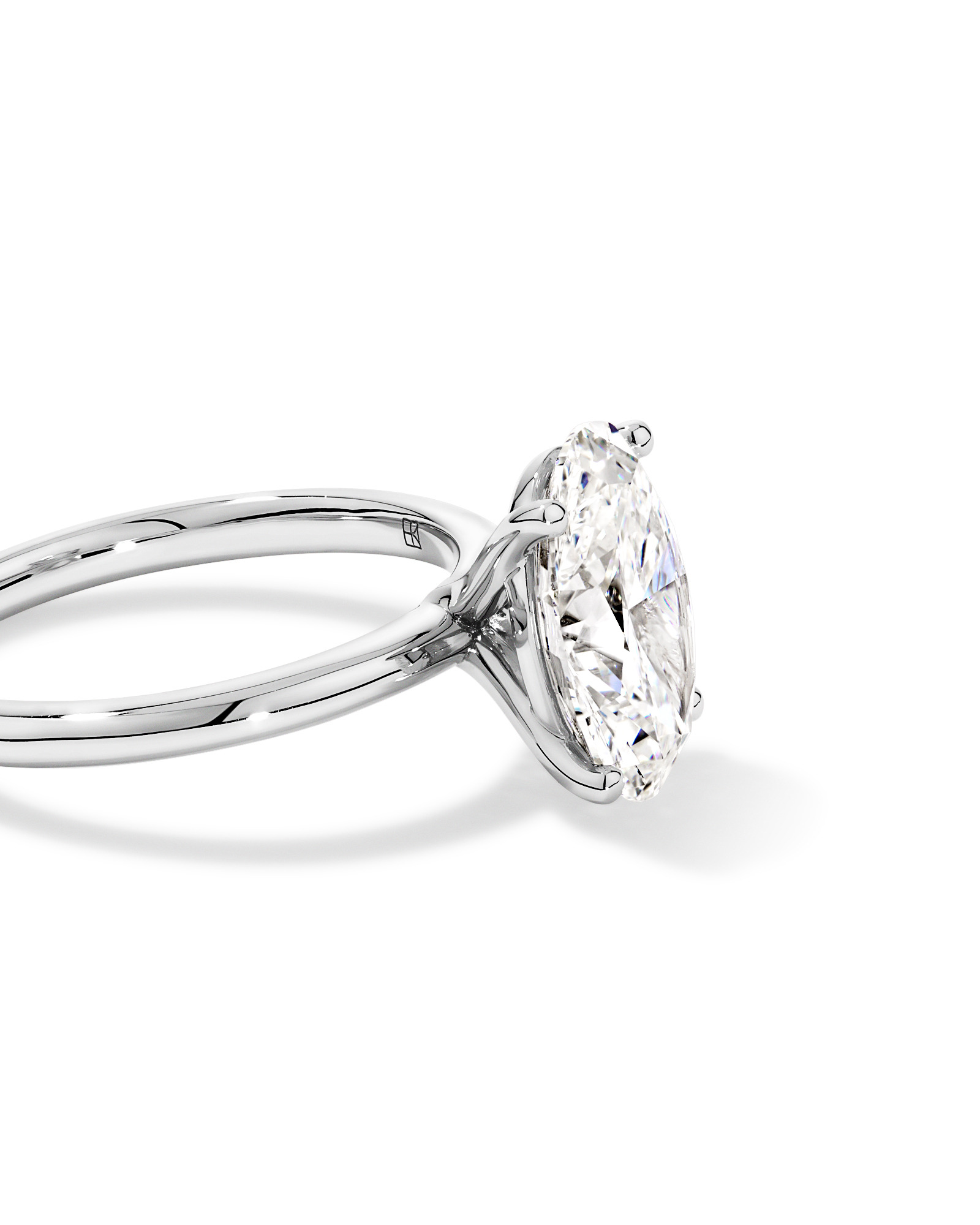 3.00 Carat TW Oval Cut Laboratory-Grown Diamond Solitaire Engagement Ring Platinum